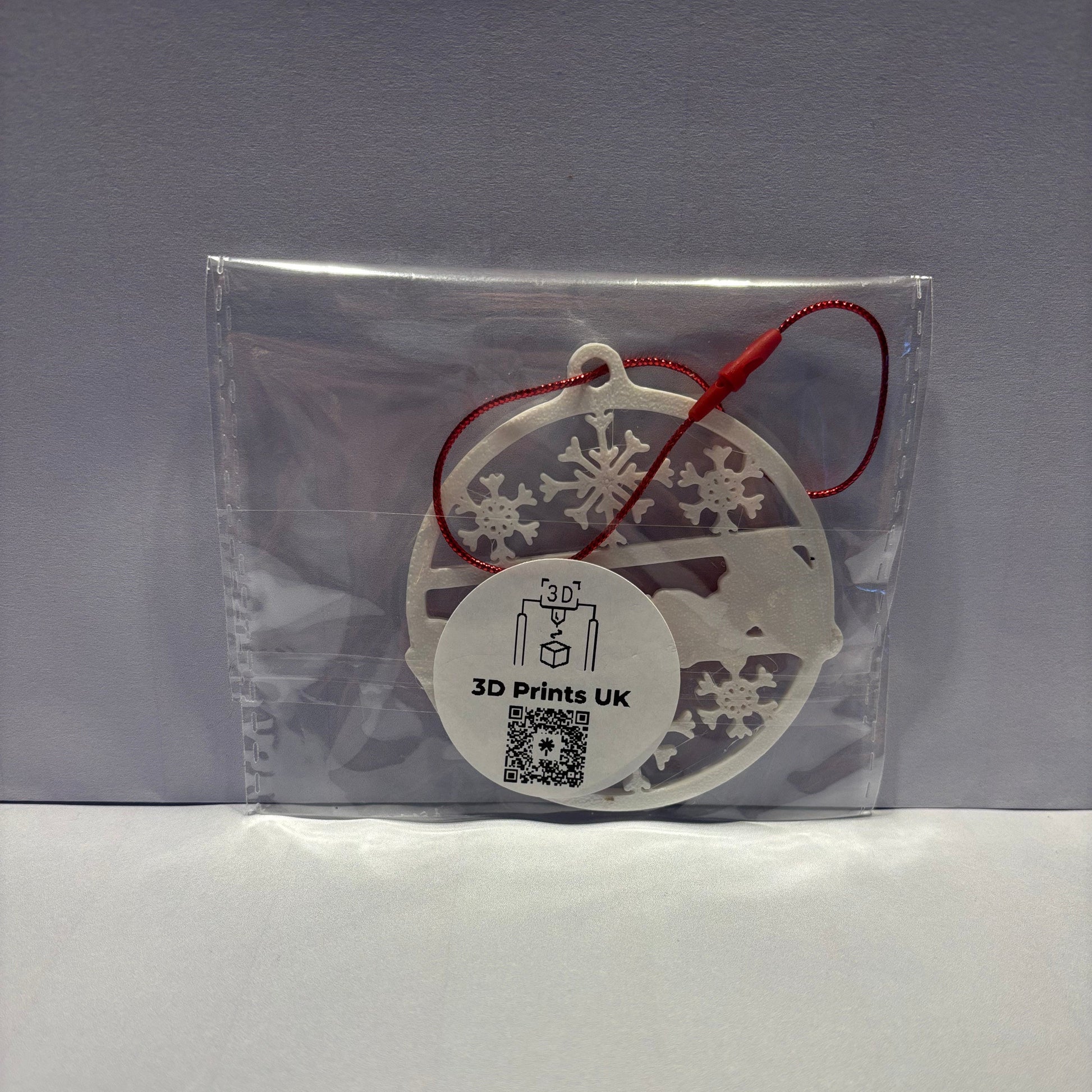 Christmas - Personalised Snowflake Decoration - Grandma - Rear View Packaged