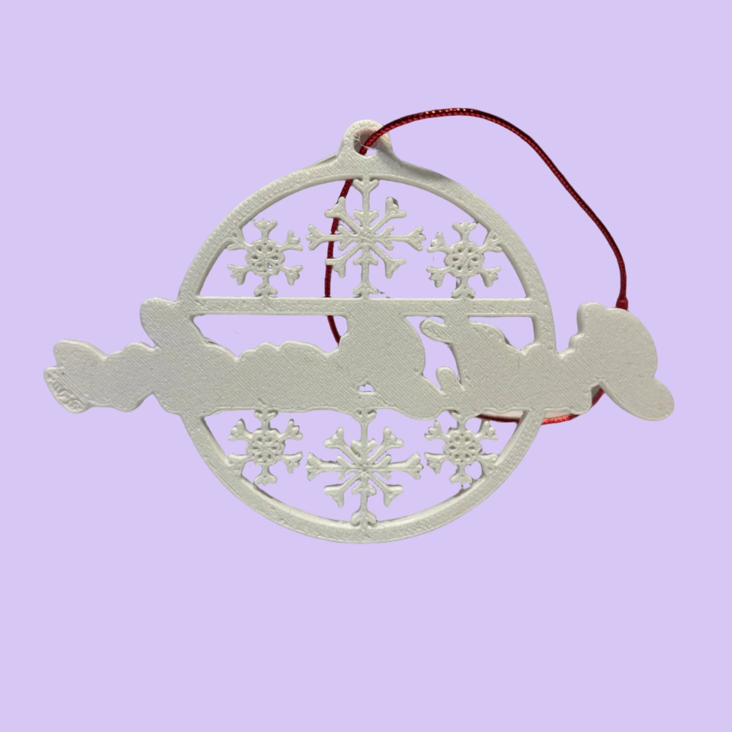 Christmas - Personalised Snowflake Decoration - Great Grandma - Rear View