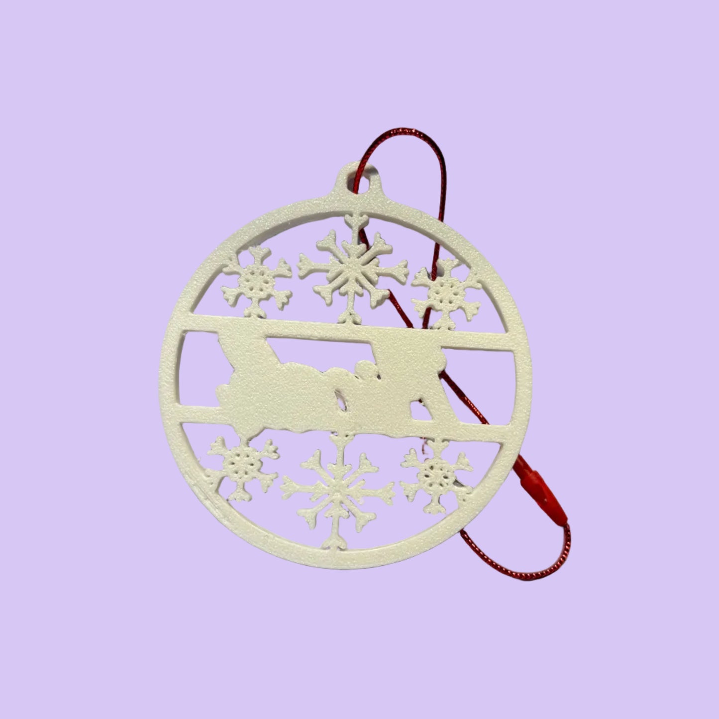 Christmas - Personalised Snowflake Decoration - Micah - Rear View