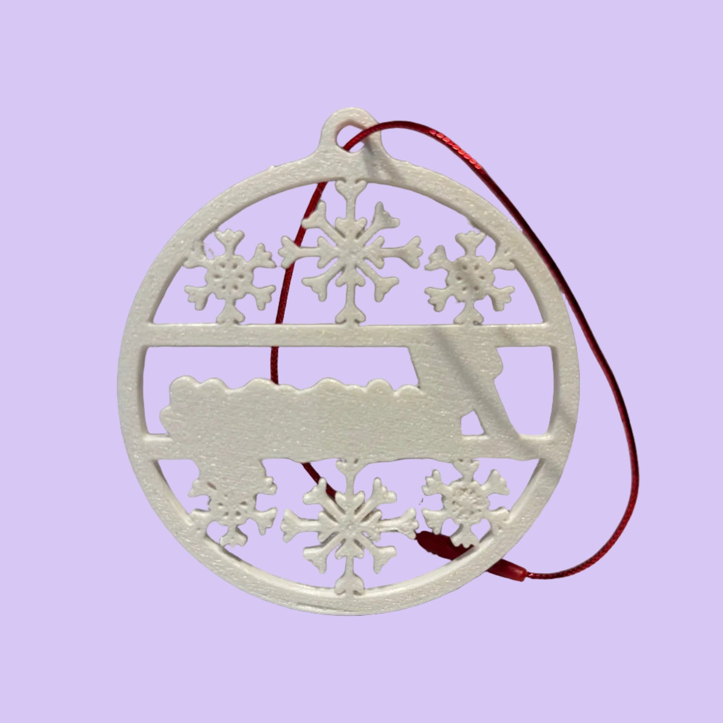 Christmas - Personalised Snowflake Decoration - Mummy - Rear View