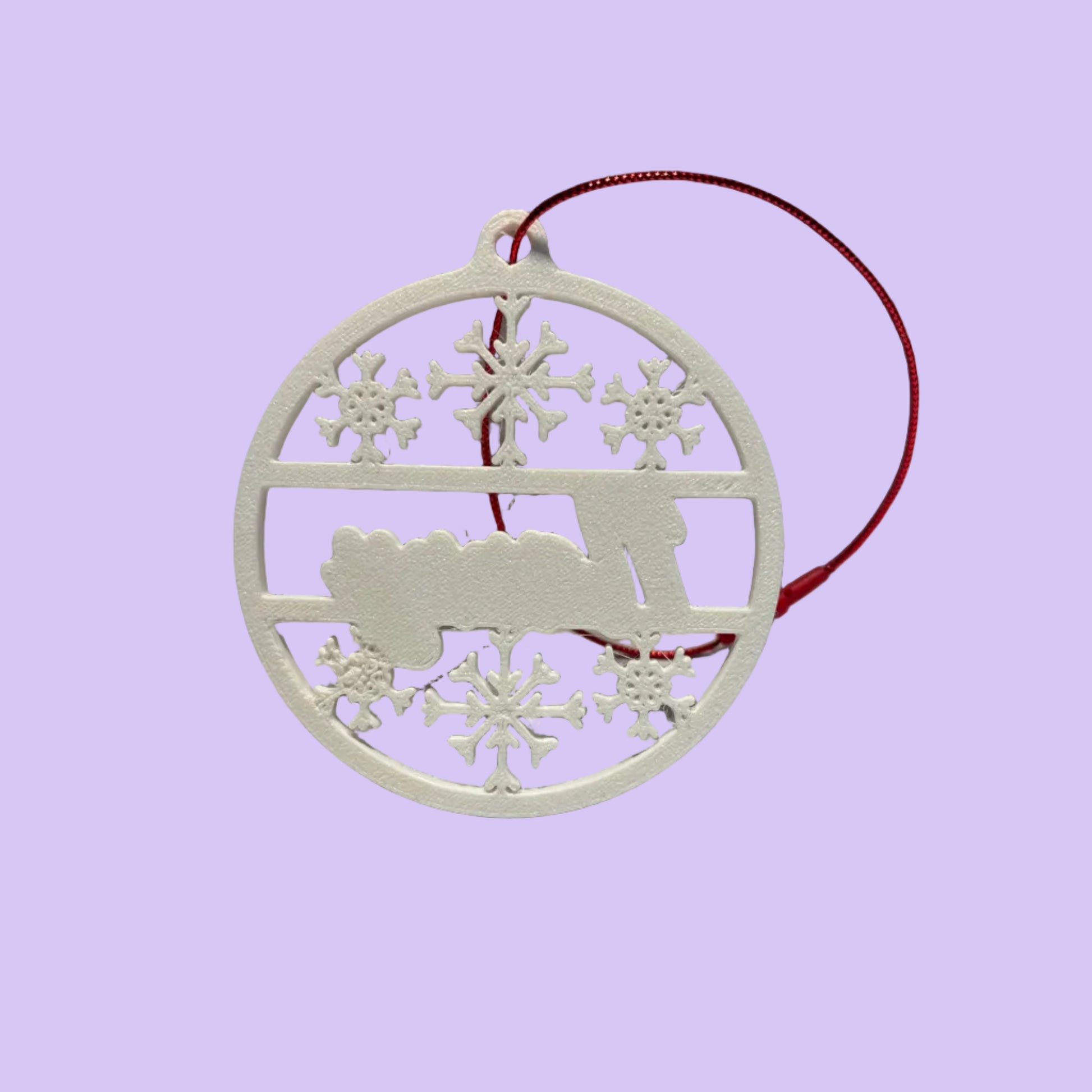 Christmas - Personalised Snowflake Decoration - Nanny - Rear View
