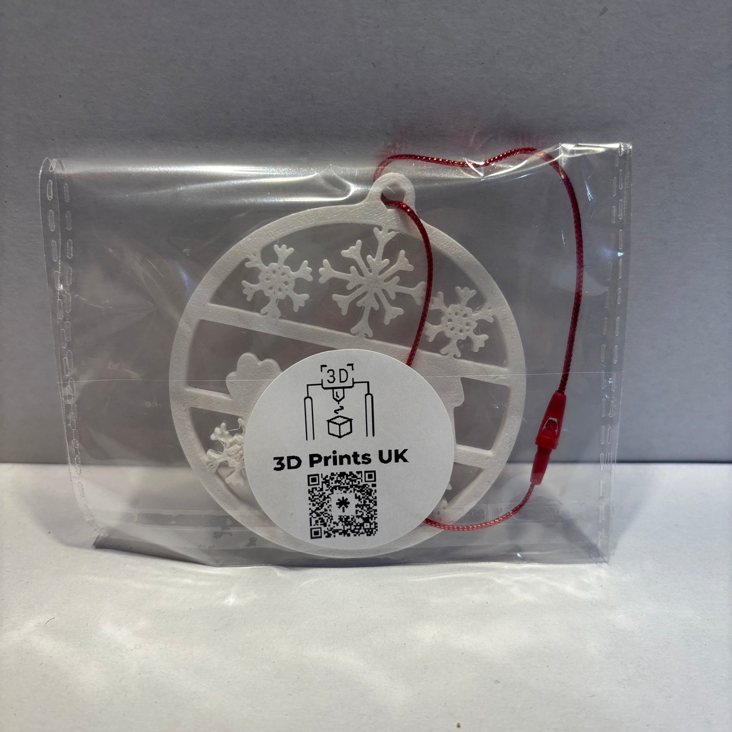 Christmas - Personalised Snowflake Decoration - Nanny - Rear View Packaged