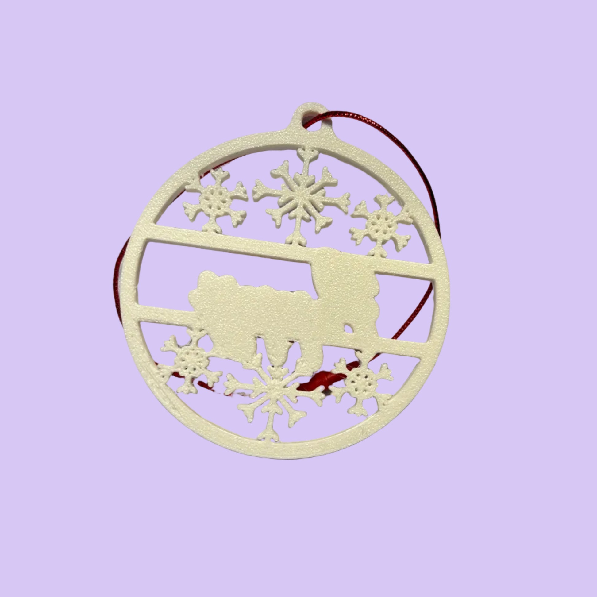 Christmas - Personalised Snowflake Decoration - Poppy - Rear View