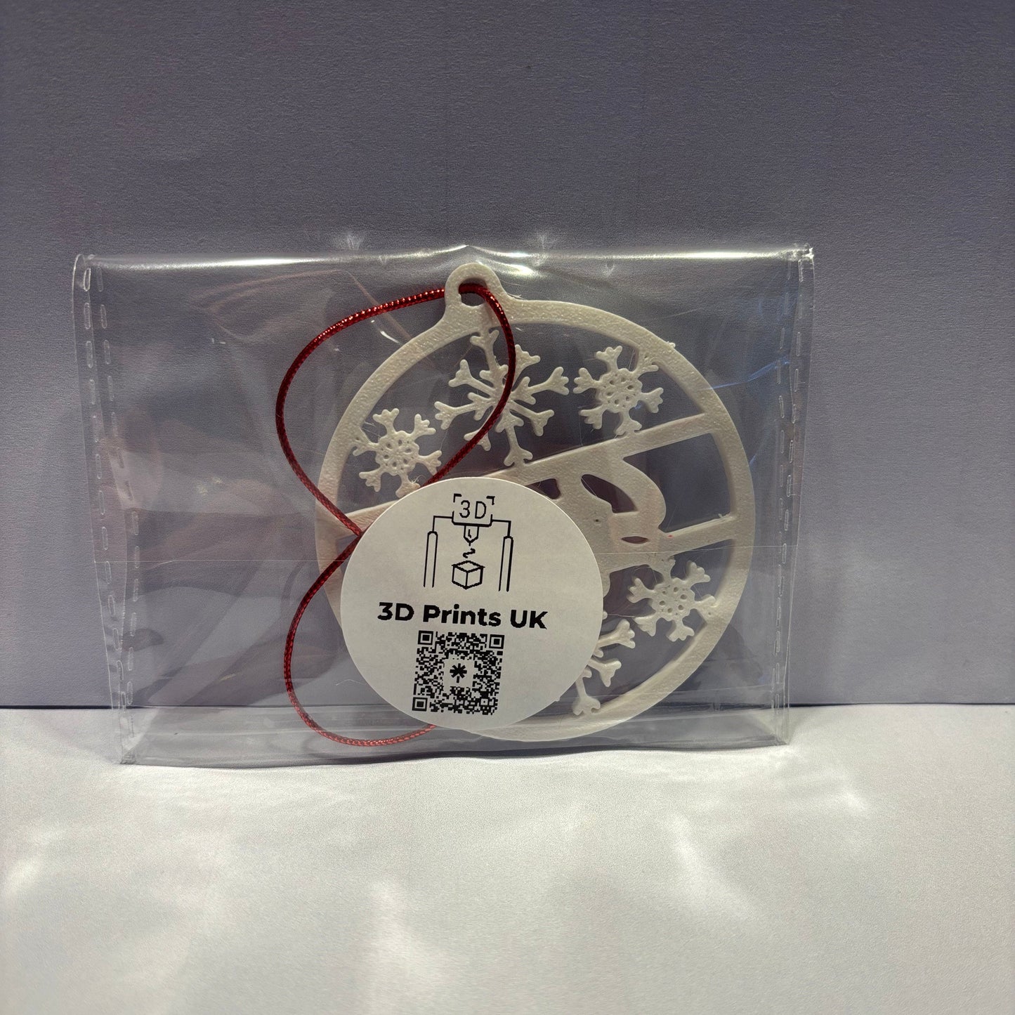 Christmas - Personalised Snowflake Decoration - Sister - Rear View Packaged