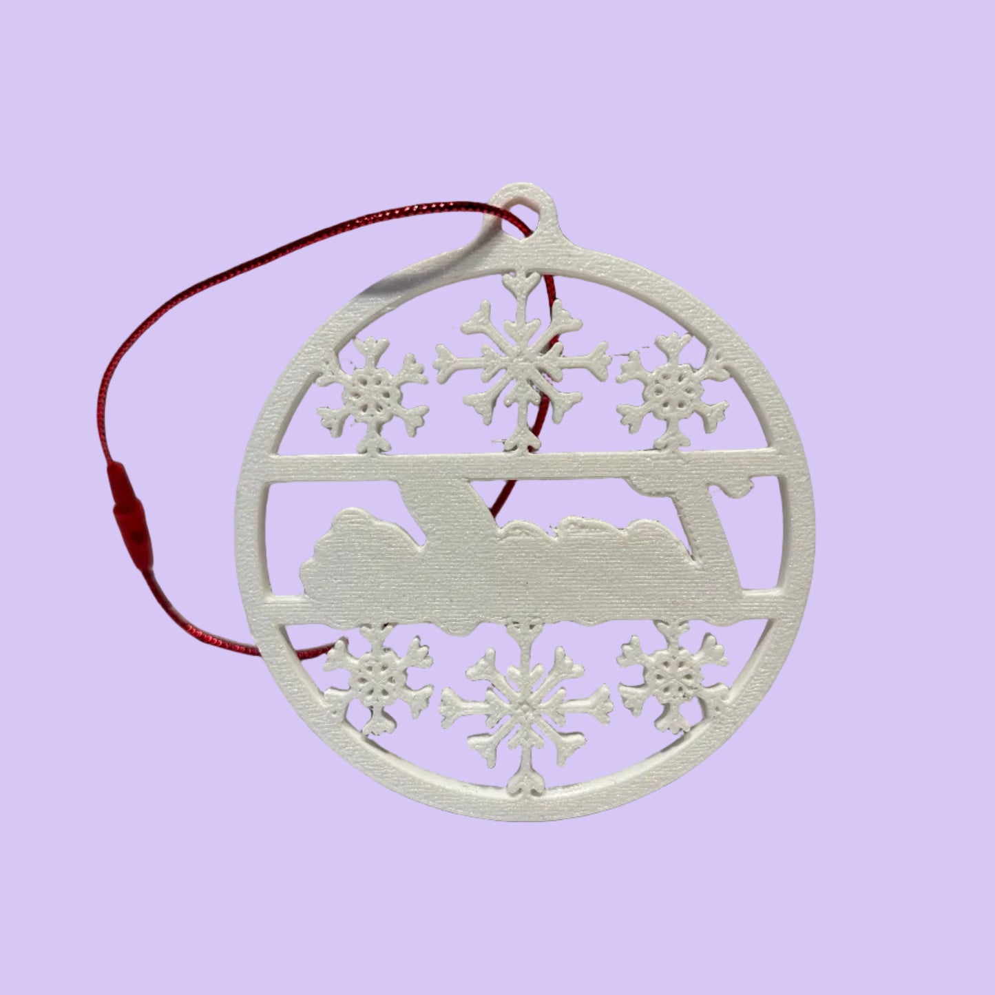 Christmas - Personalised Snowflake Decoration - Teacher - Rear View