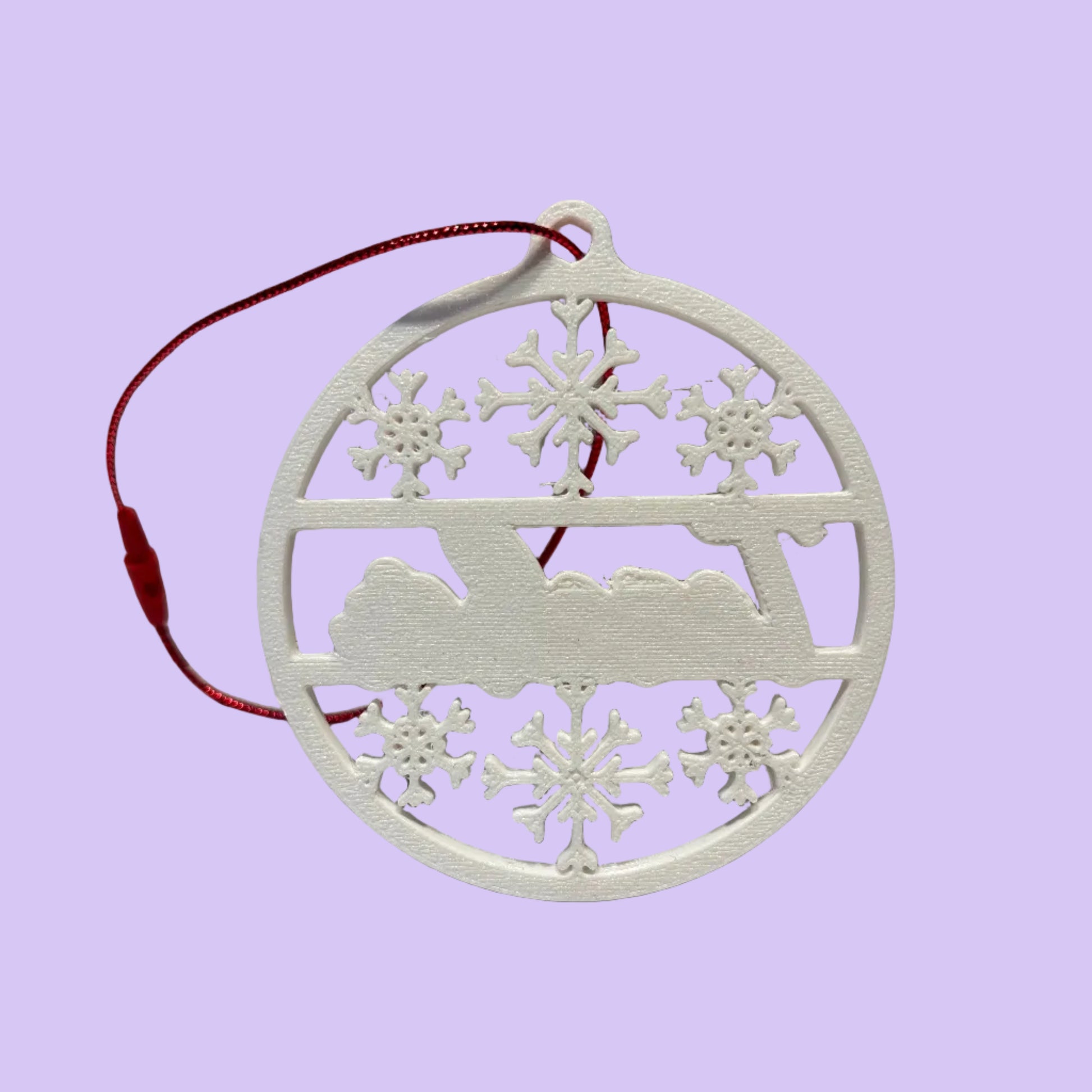 Christmas - Personalised Snowflake Decoration - Teacher - Rear View