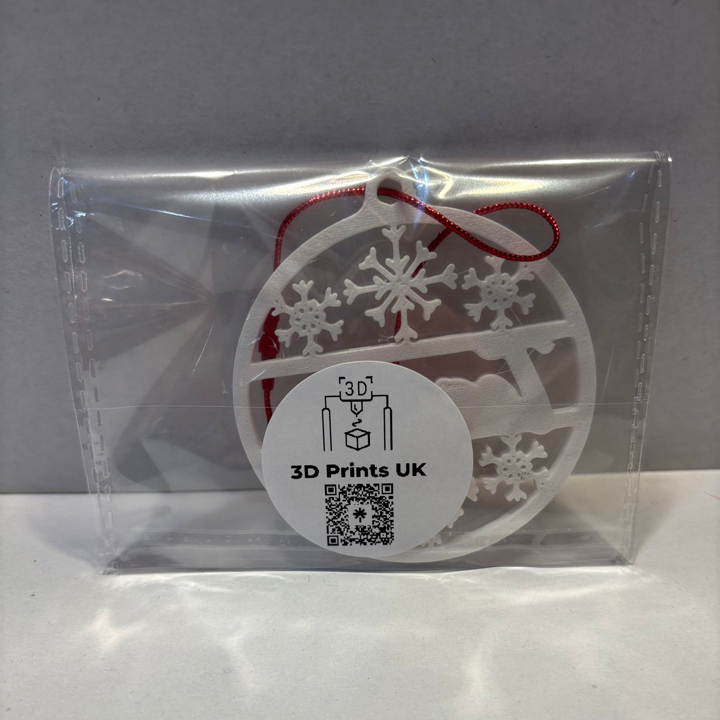 Christmas - Personalised Snowflake Decoration - Teacher - Rear View Packaged