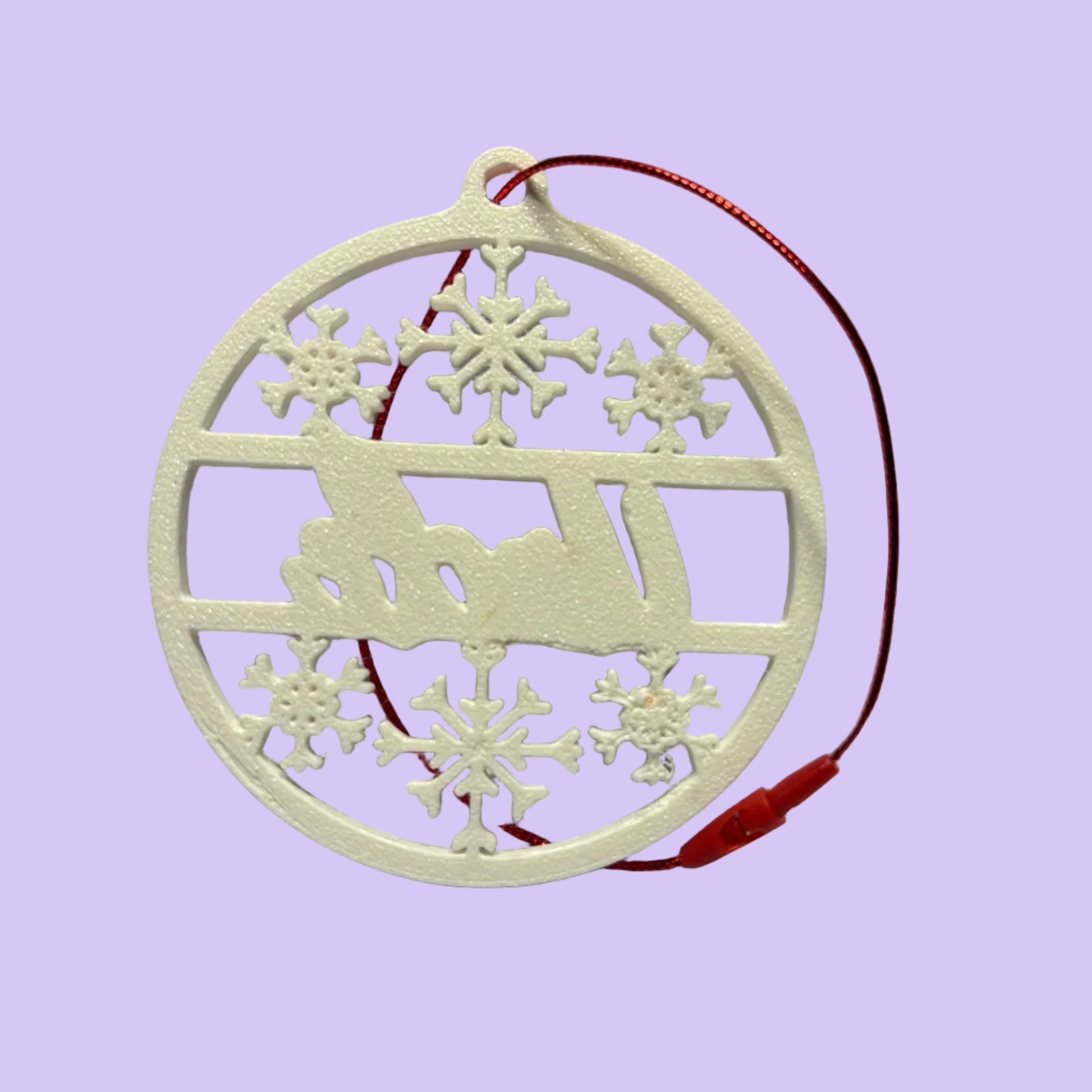 Christmas - Personalised Snowflake Decoration - Uncle - Rear View