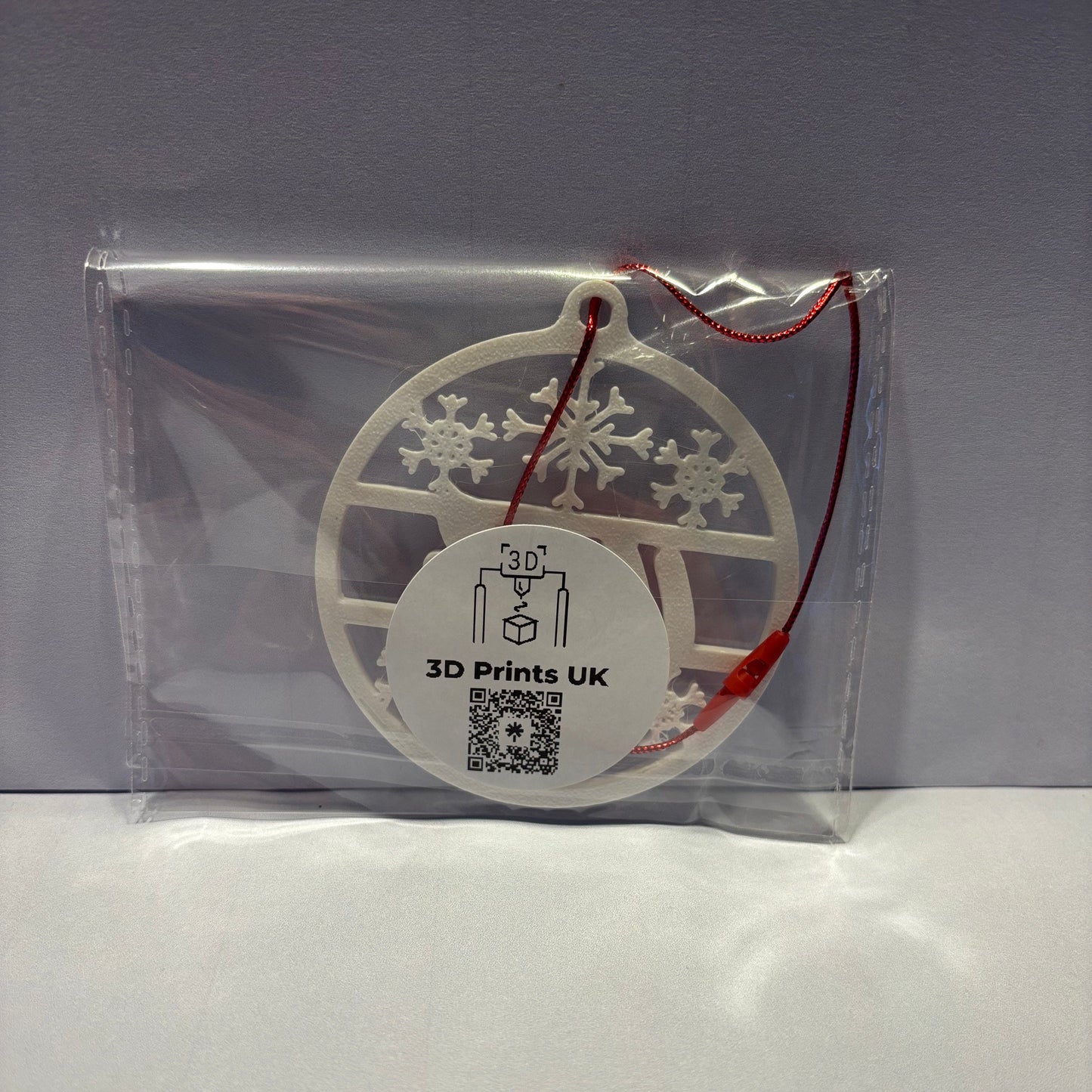 Christmas - Personalised Snowflake Decoration - Uncle - Rear View Packaged