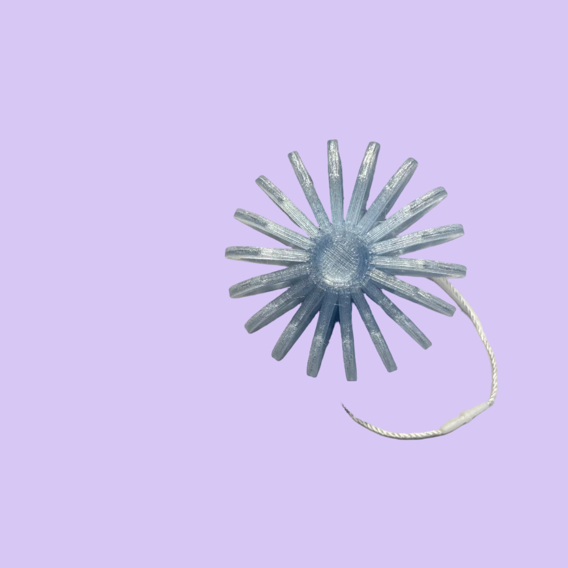 Christmas - Spinning Fidget Bauble - Transparent Light Blue - Base View