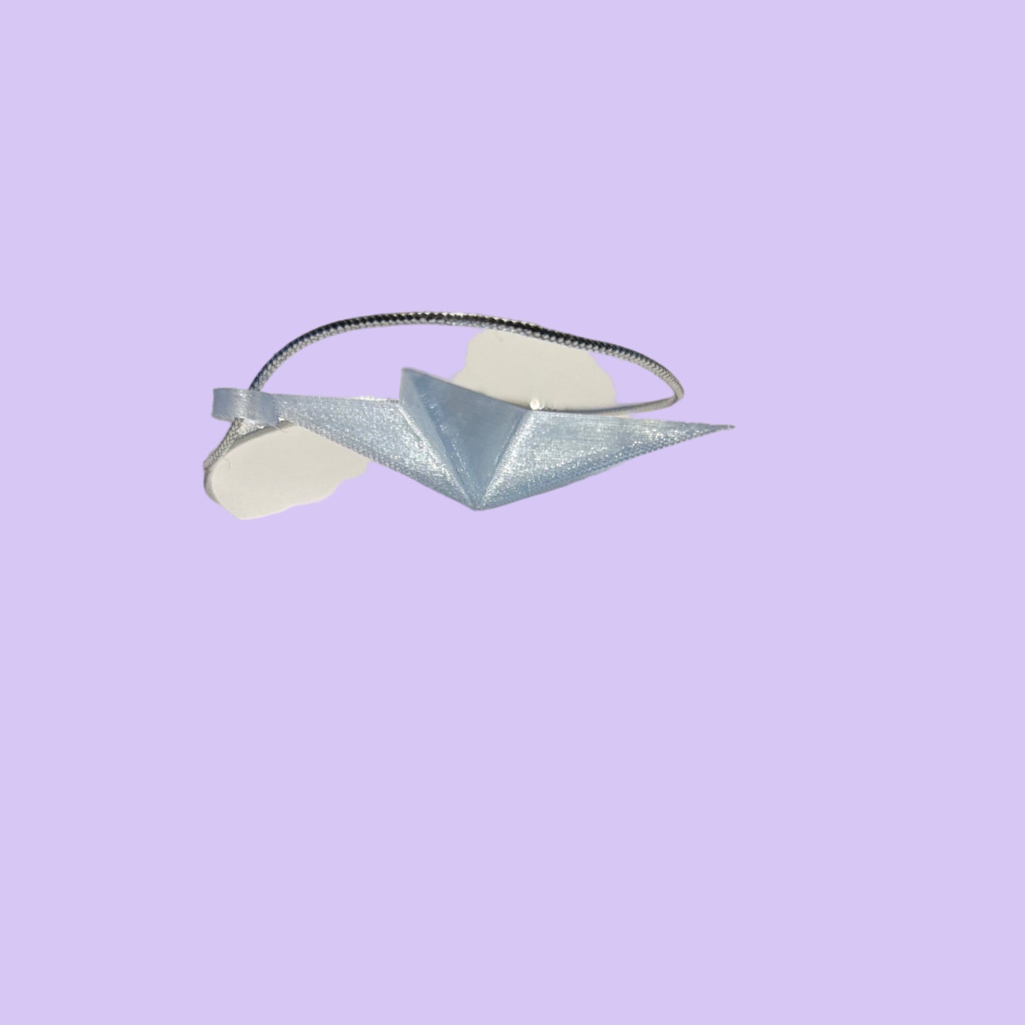 Christmas - Star Hanging Decoration - Transparent Light Blue - Side View Bottom Up