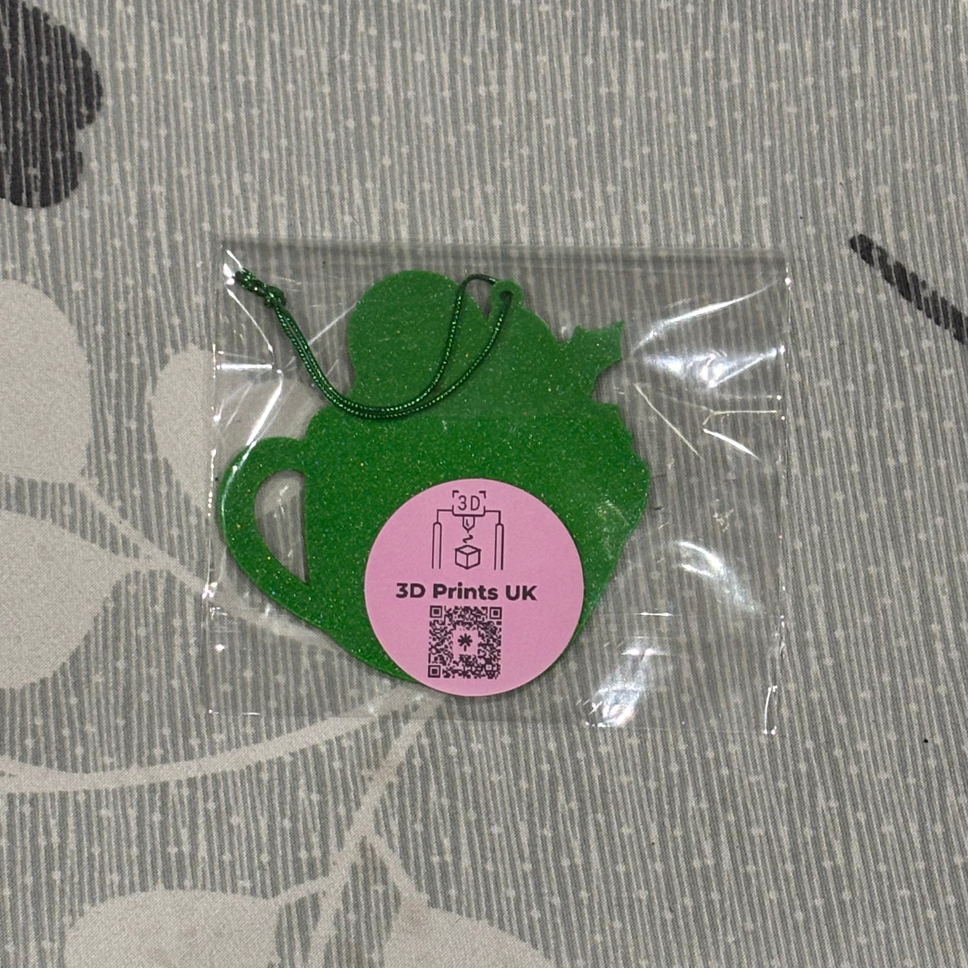 Christmas Hot Cocoa Mug Hanging Ornament - Tree - Rear View Packaged