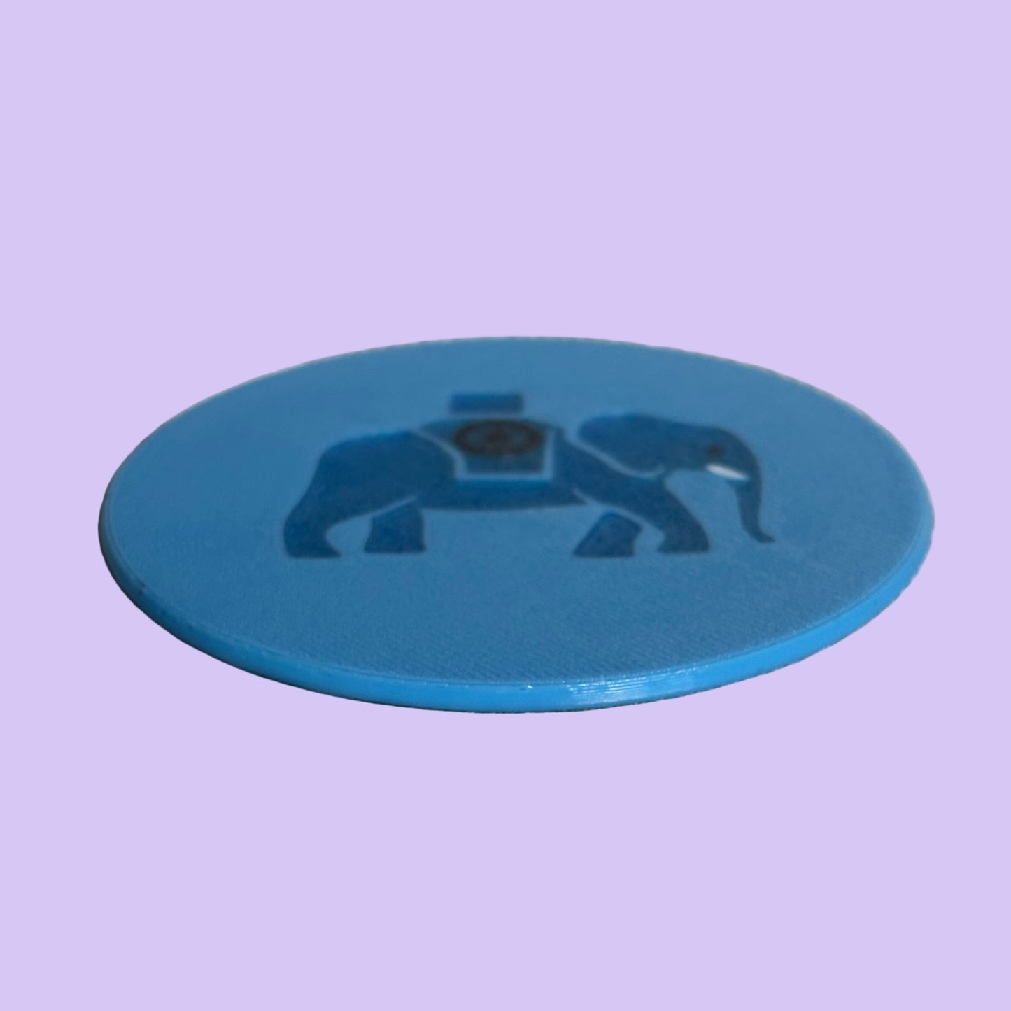 Circus Tour Elephant Coaster - Logo - Side View