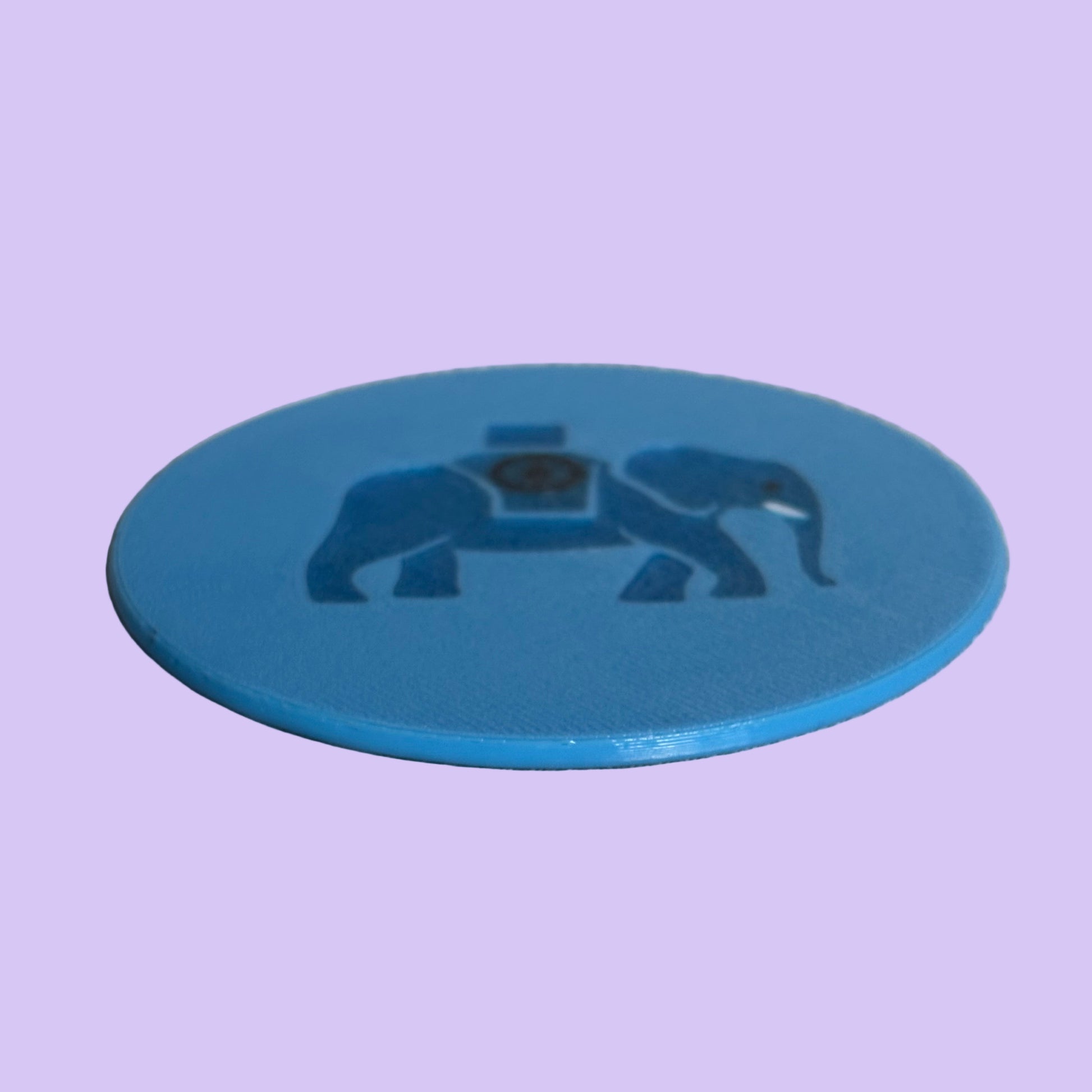 Circus Tour Elephant Coaster - Logo - Side View