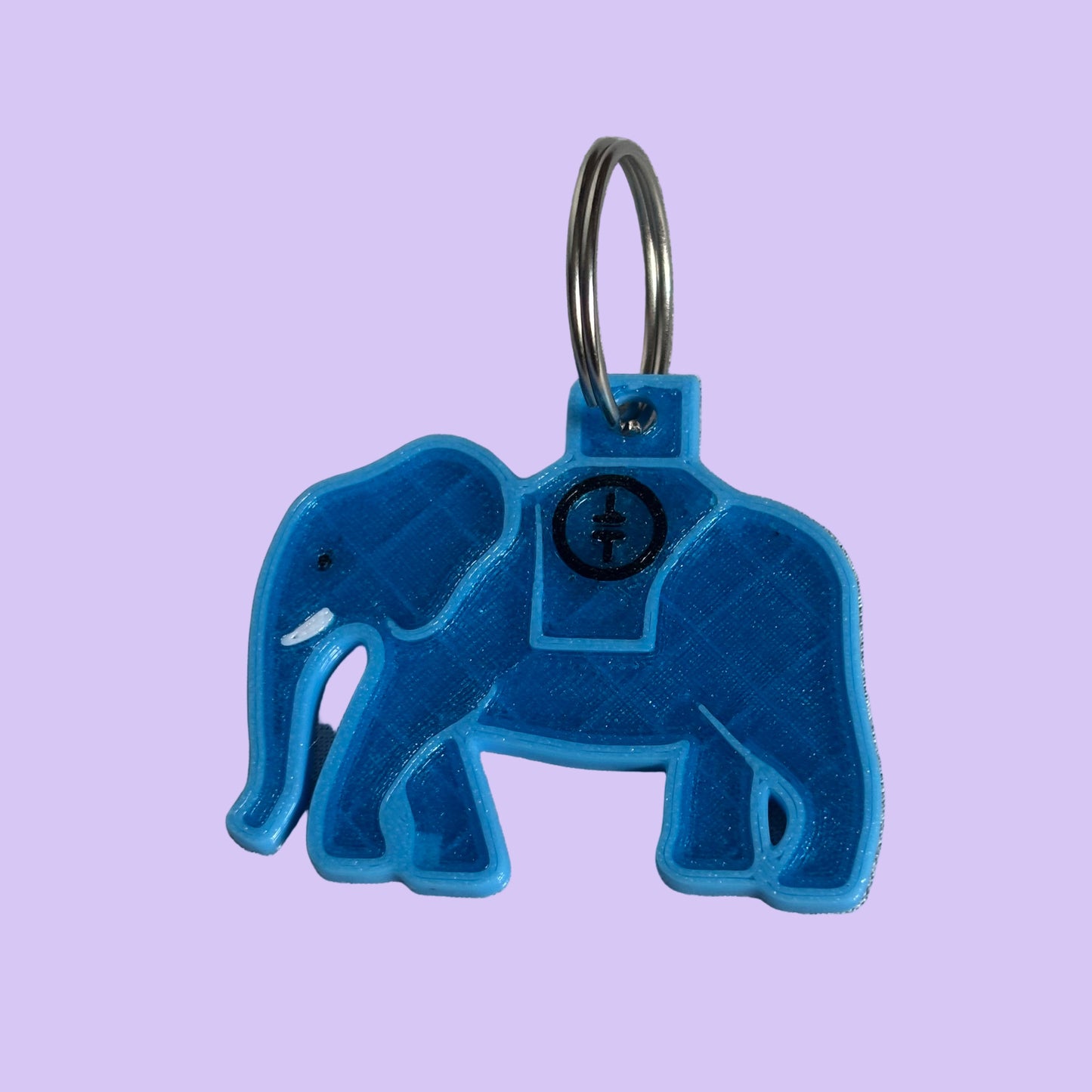 Circus Tour Elephant Keyring - Logo - Front View Keyring Up