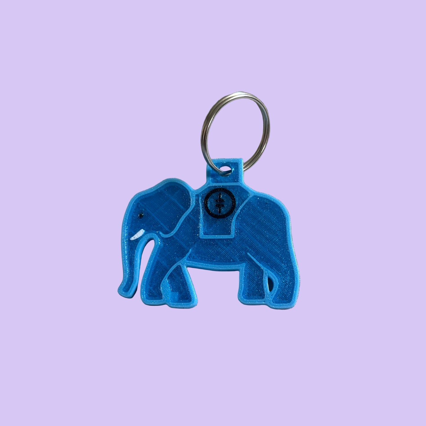 Circus Tour Elephant Keyring - Logo - Top View