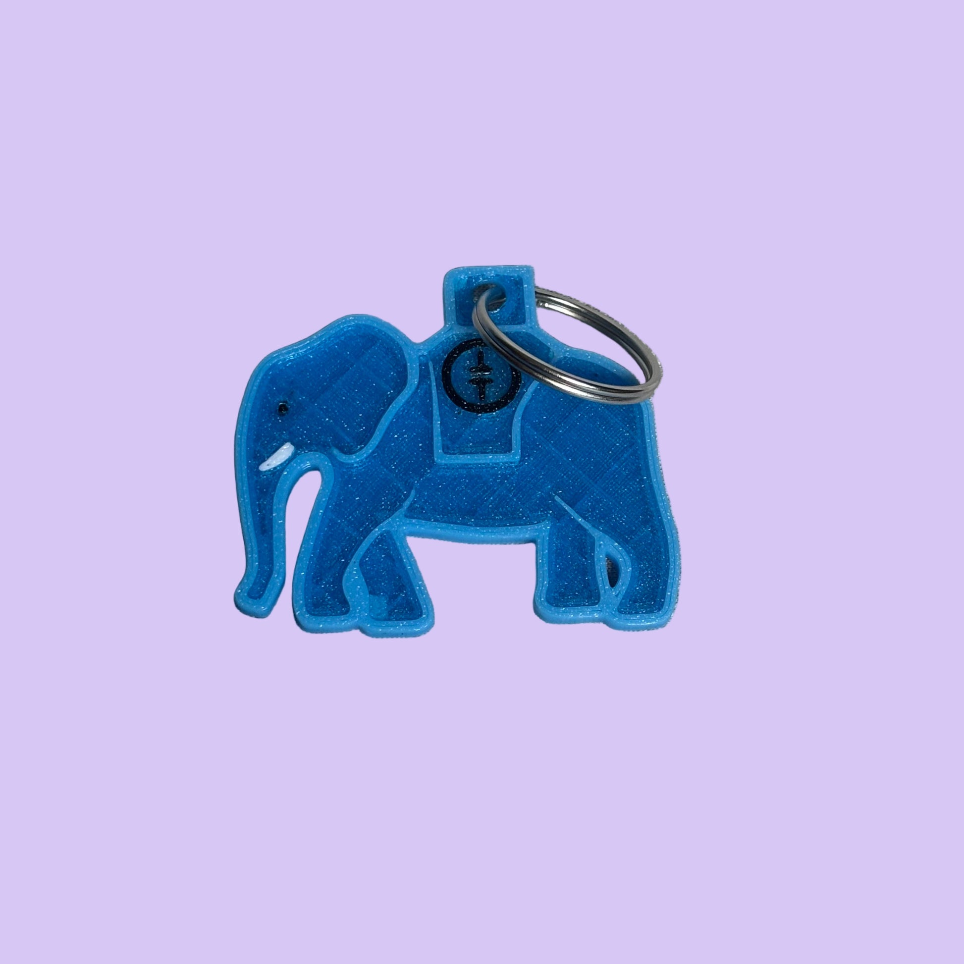 Circus Tour Elephant Keyring - Logo - Top View Keyring Down