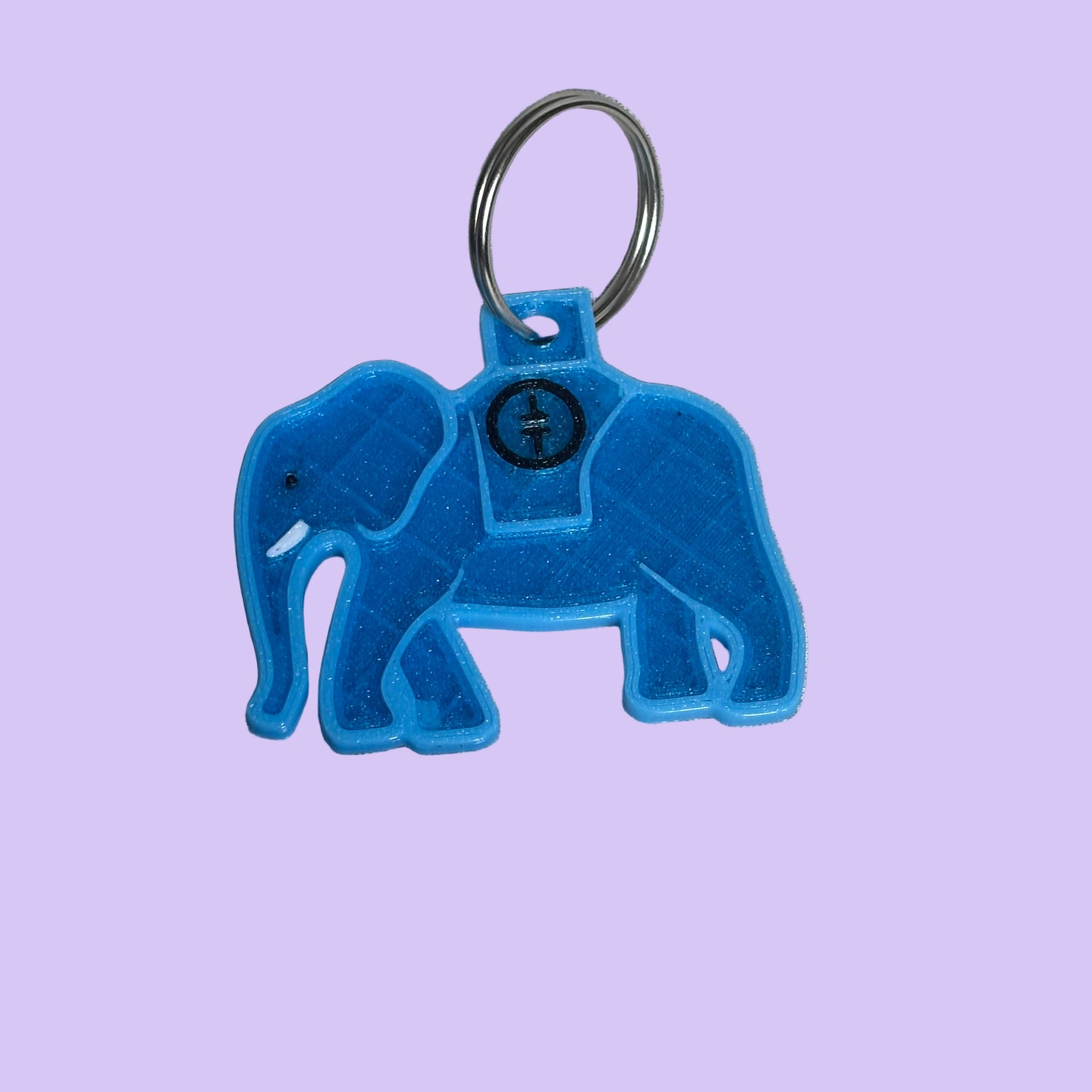 Circus Tour Elephant Keyring - Logo - Top View Keyring Up