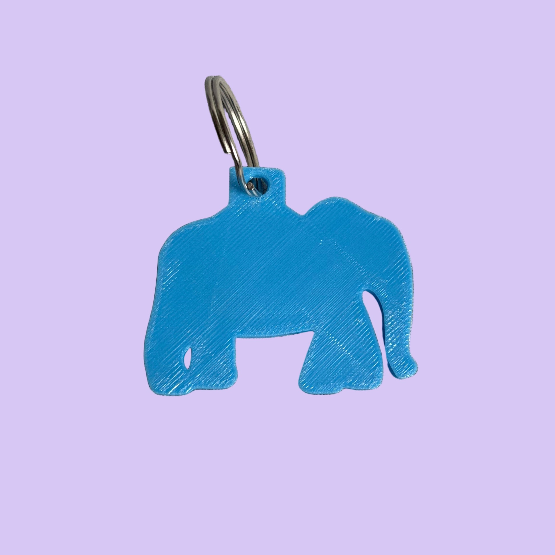 Circus Tour Elephant Keyring - Plain - Rear View Keyring Up