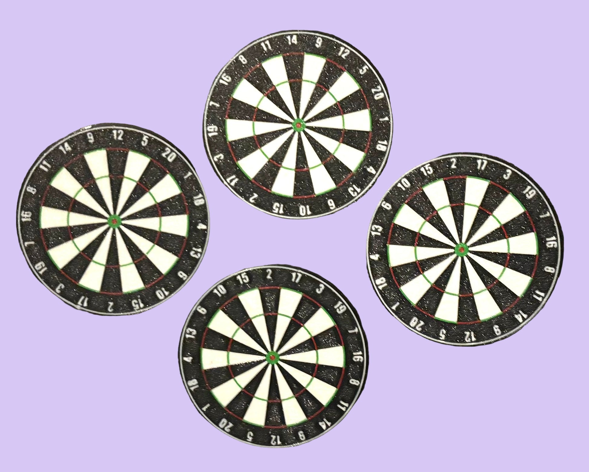 Coaster - Dartboard - Set of 4 - Top View