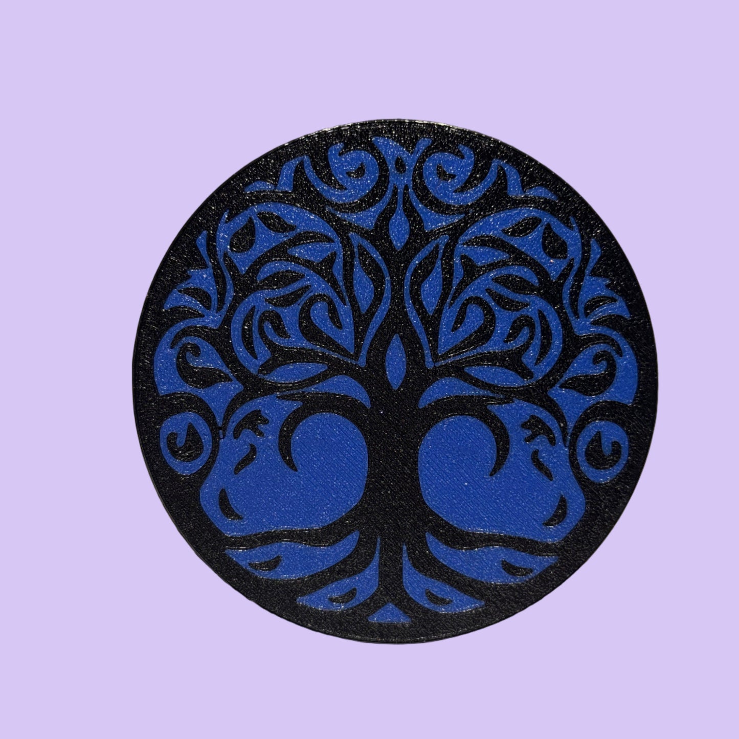 Coaster - Tree Of Life - Klein Blue - Front View