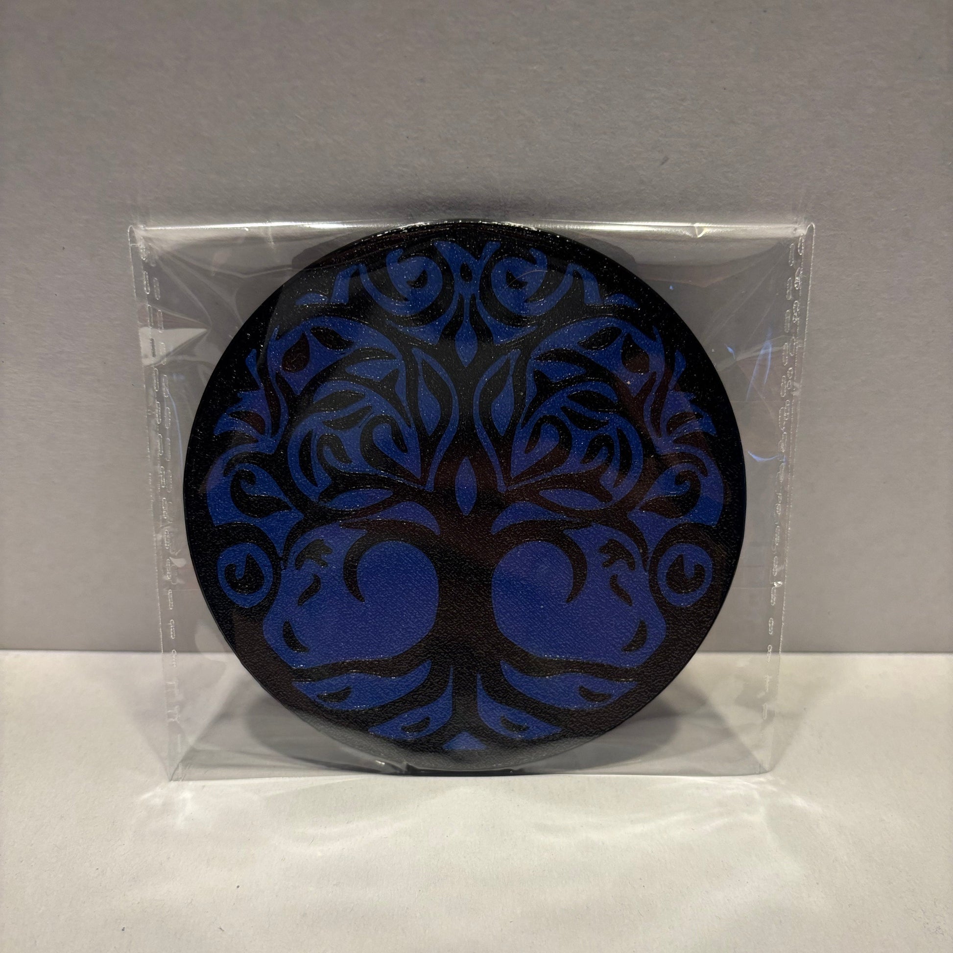 Coaster - Tree Of Life - Klein Blue - Front View Packaged