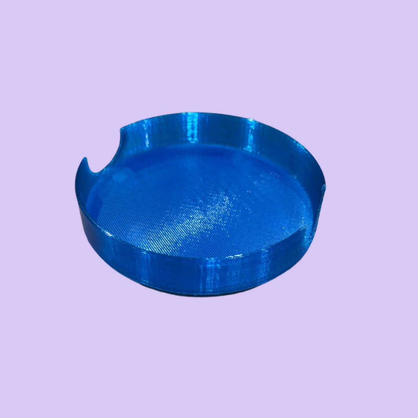 Coaster Holder 4 - Transparent Blue - Front View 
