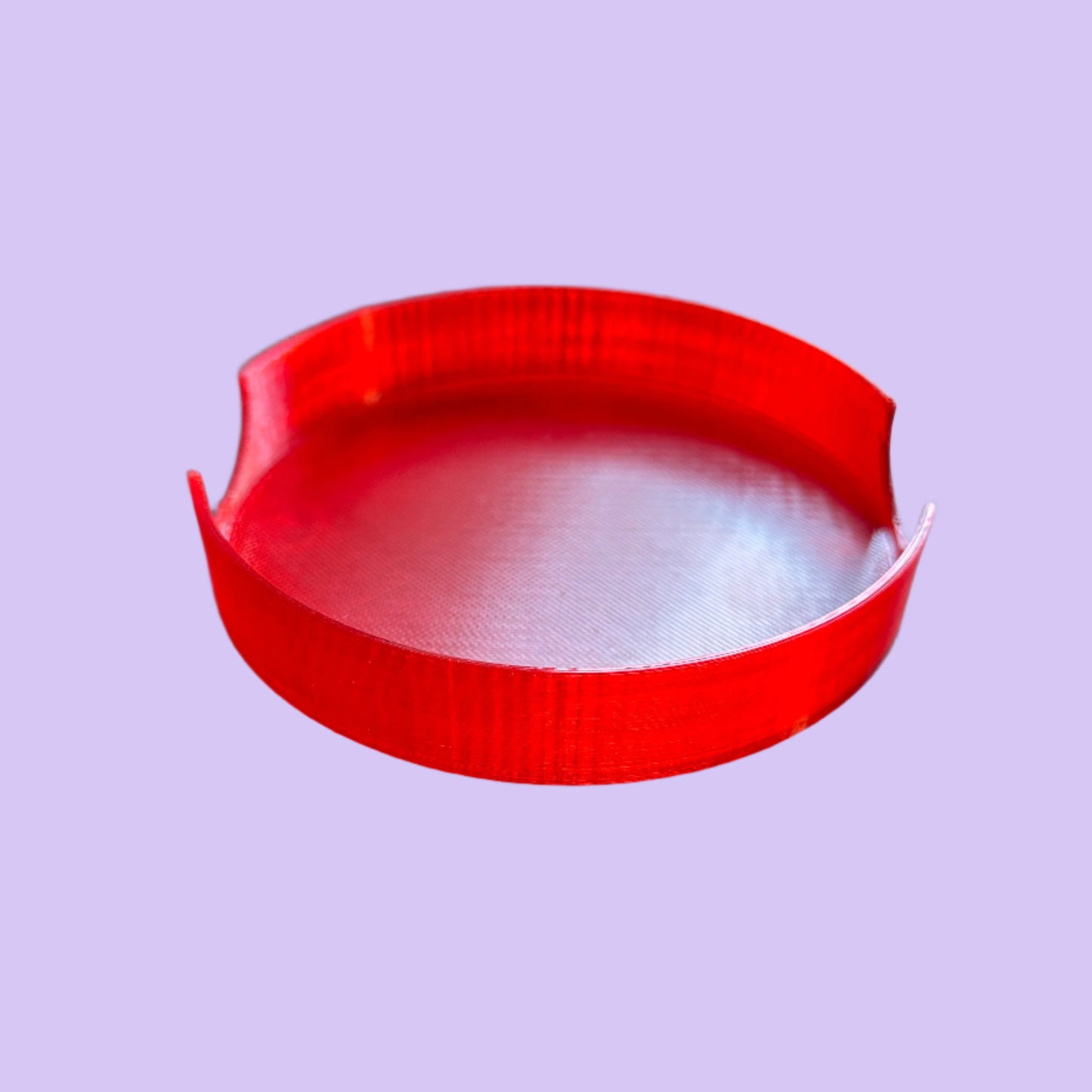 Coaster Holder 4 - Transparent Red - Front View 