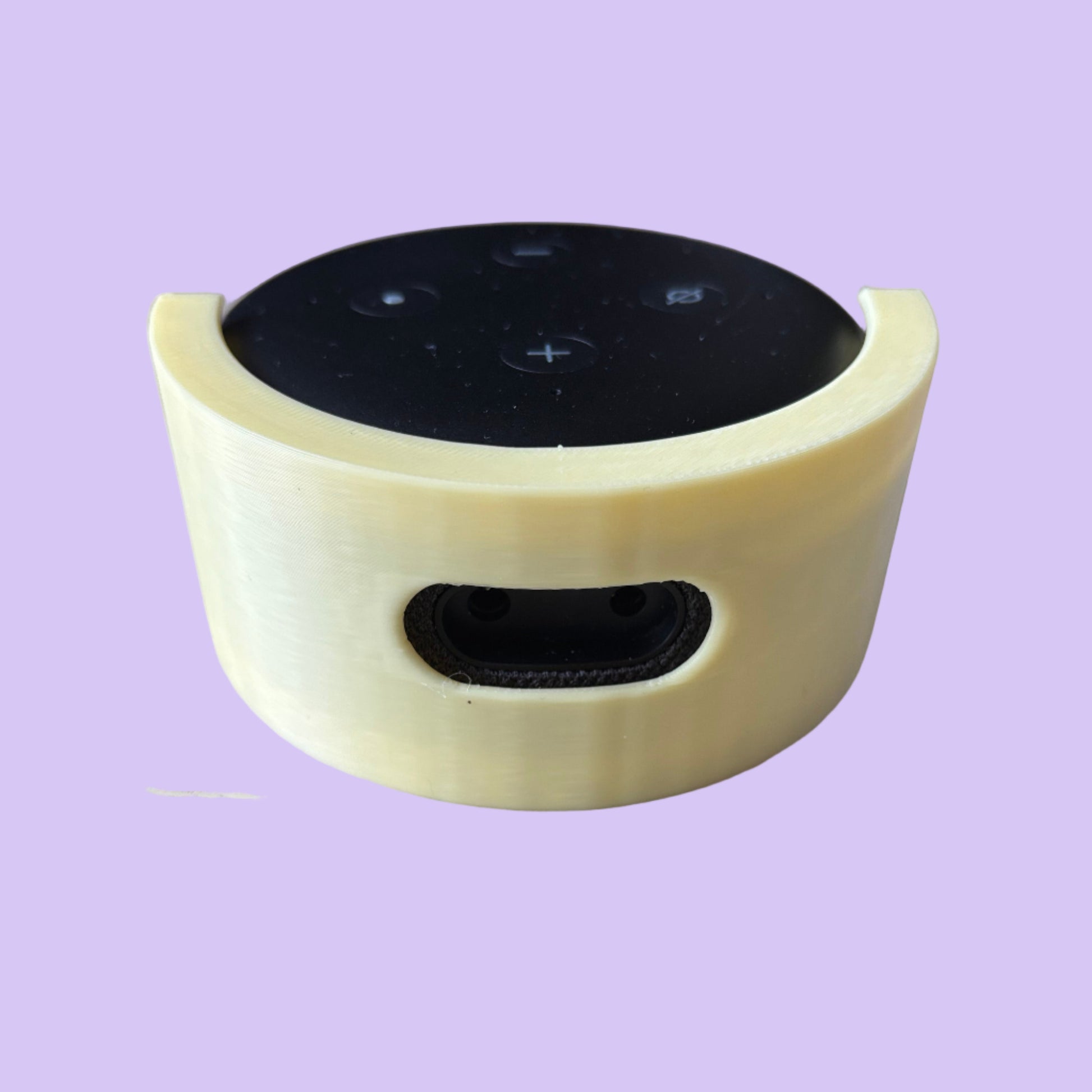 Echo Dot Holder Gen 3 V2 - Base View Full - Lemon Yellow