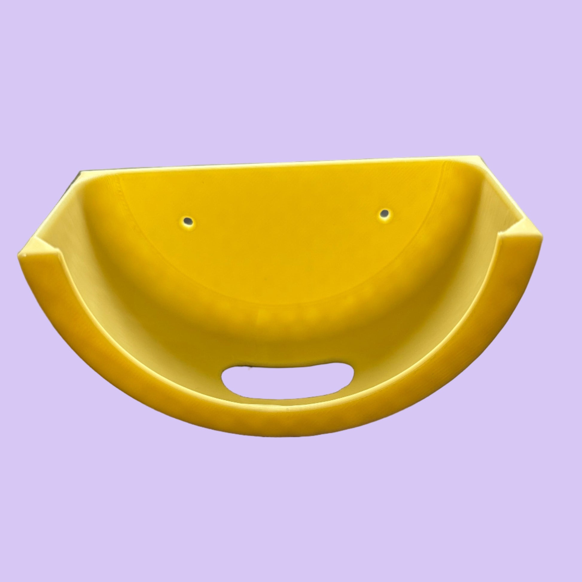 Echo Dot Holder Gen 3 V2 - Front View Standing - Lemon Yellow