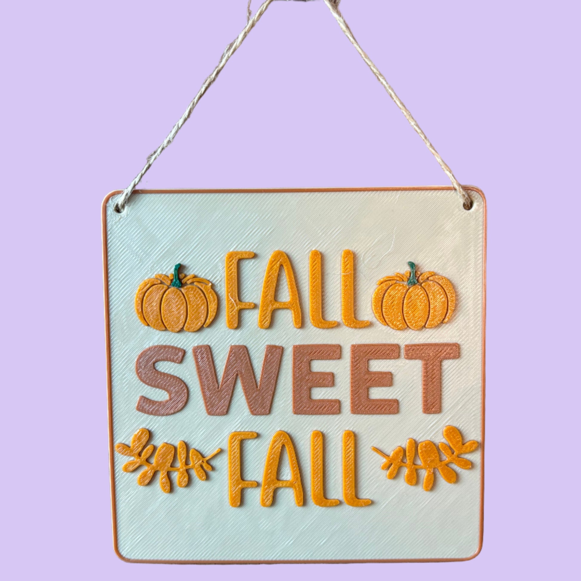 Fall Sweet Fall Decorative Wall Hanging Front View Hanging
