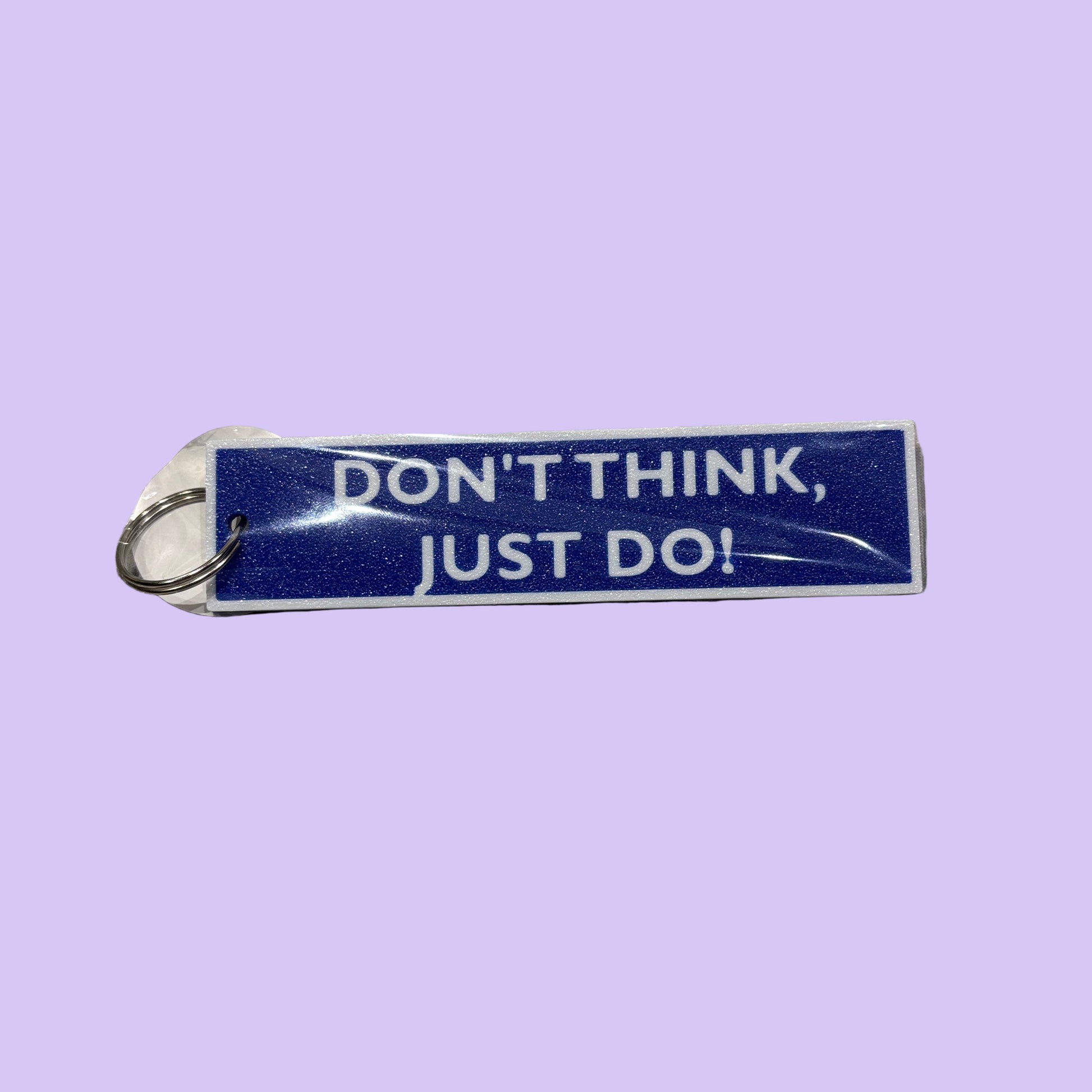 Flight Tag - Don't Think, Just Do! - Blue/White - Flat View Packaged