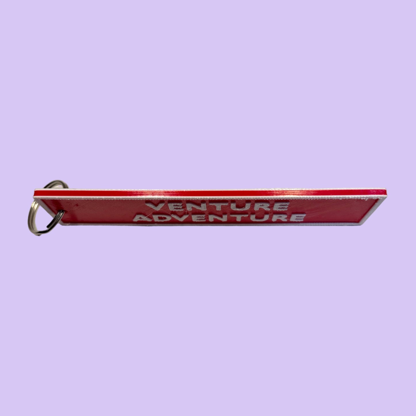 Flight Tag - Red White - Venture  Adventure - Side View