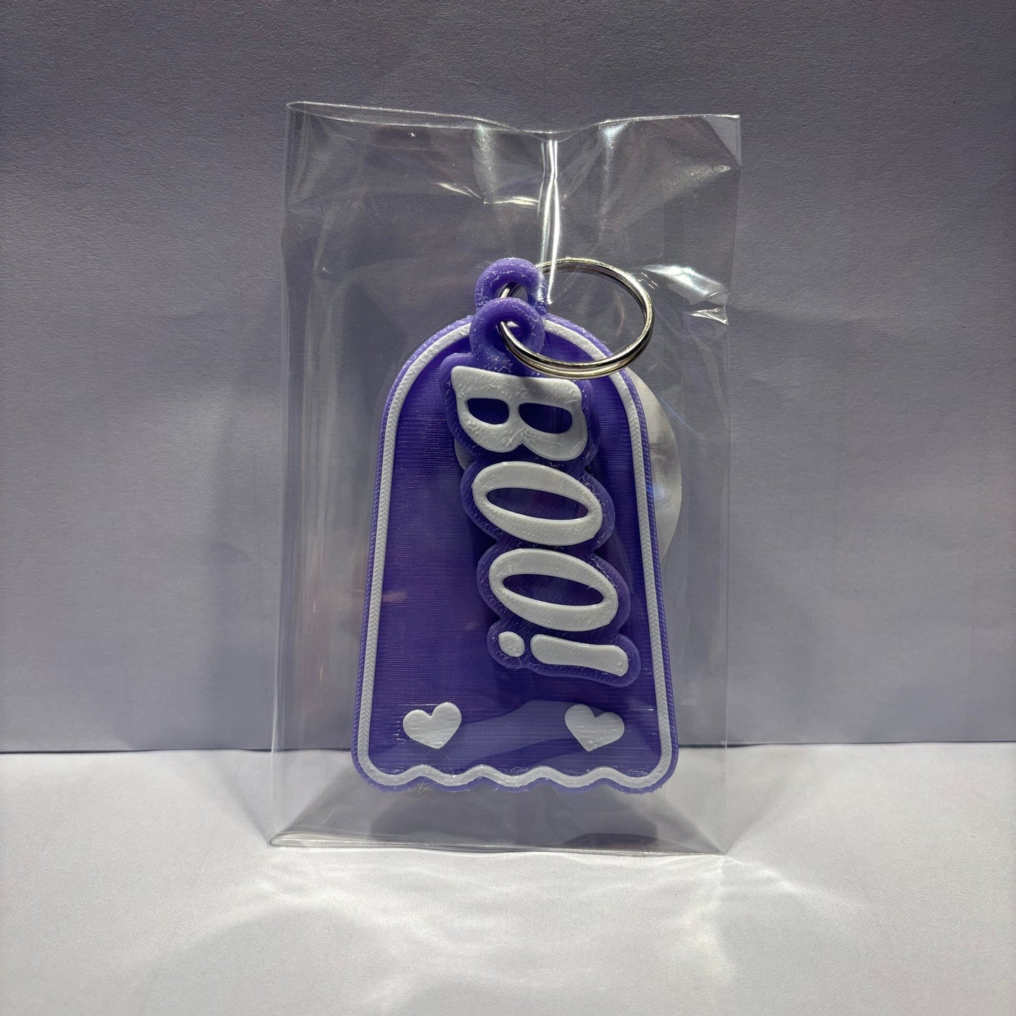 Halloween - Boo Ghost Keying - Purple White - Front View Packaged