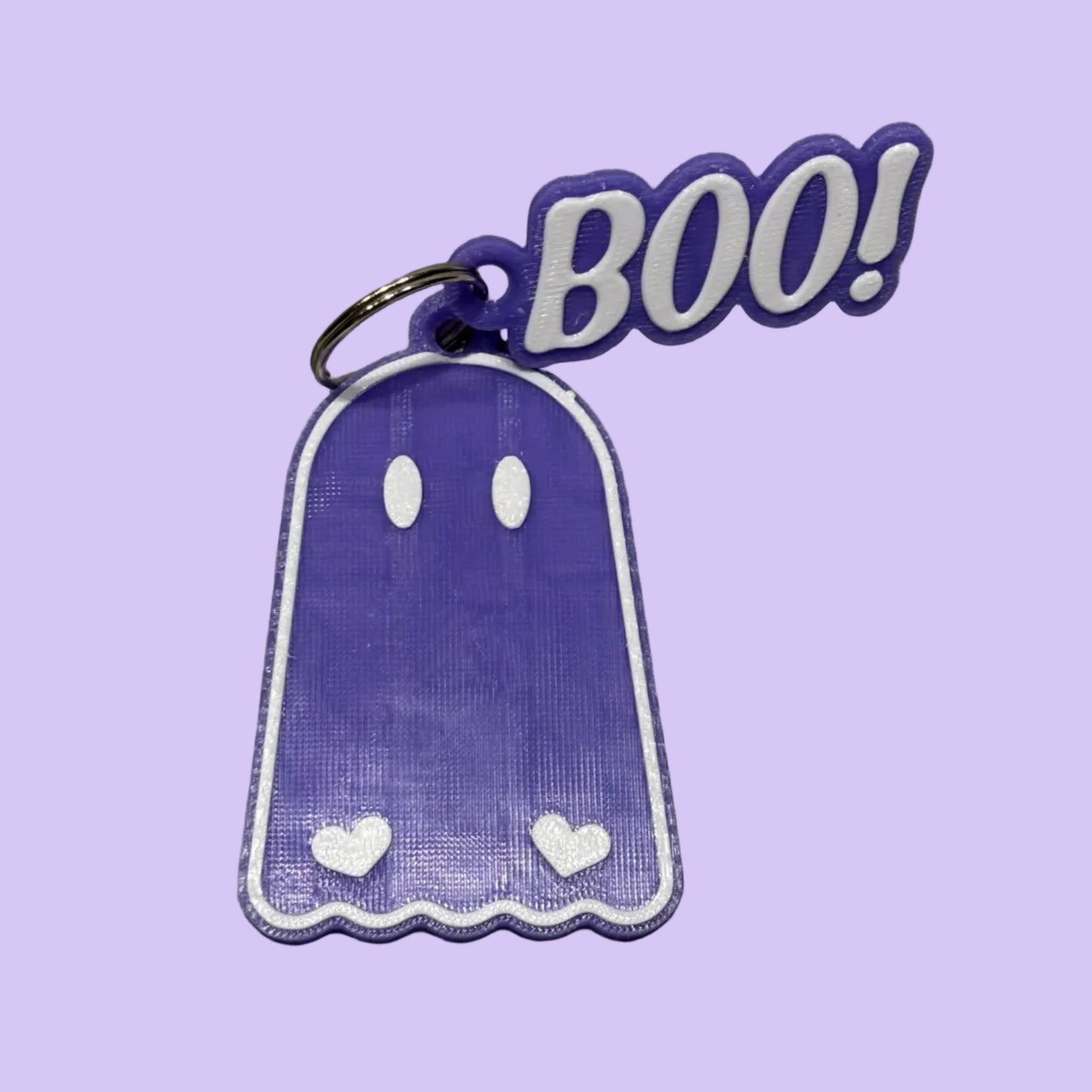 Halloween - Boo Ghost Keying - Purple White - Rear View 2