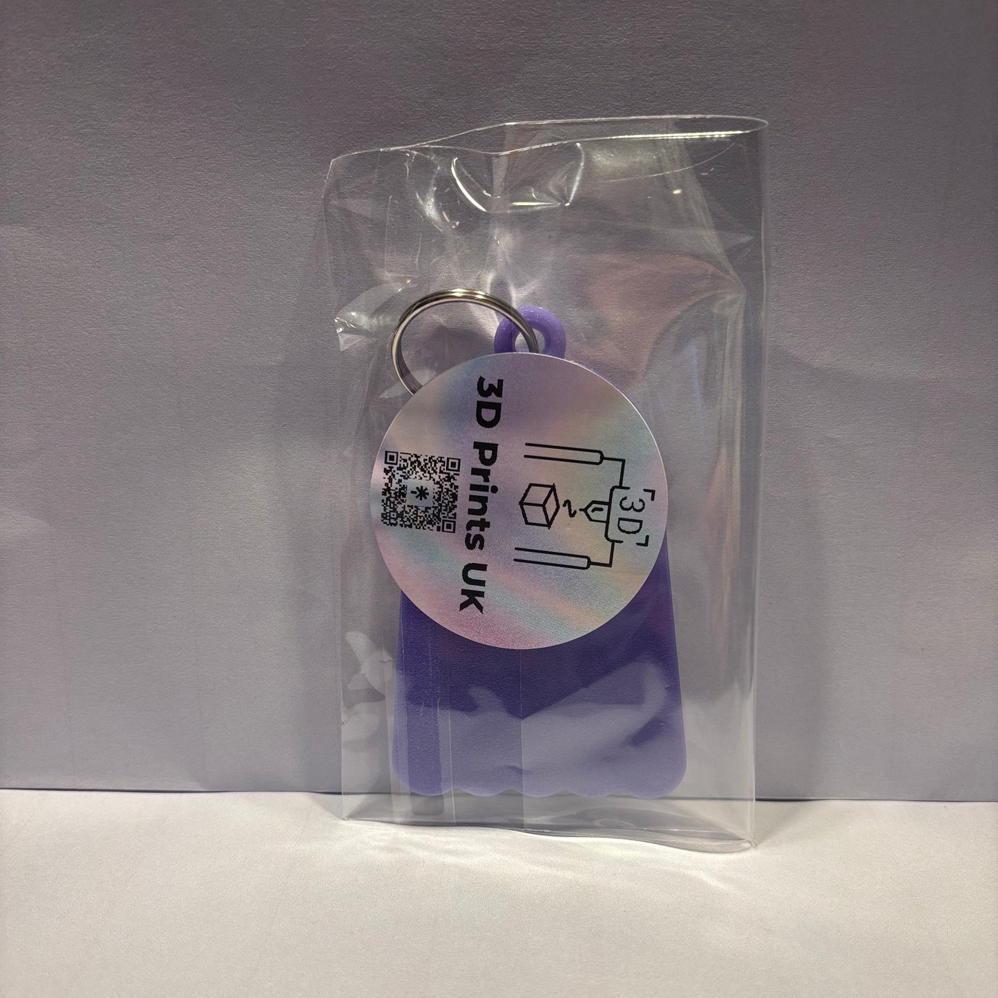 Halloween - Boo Ghost Keying - Purple White - Rear View Packaged