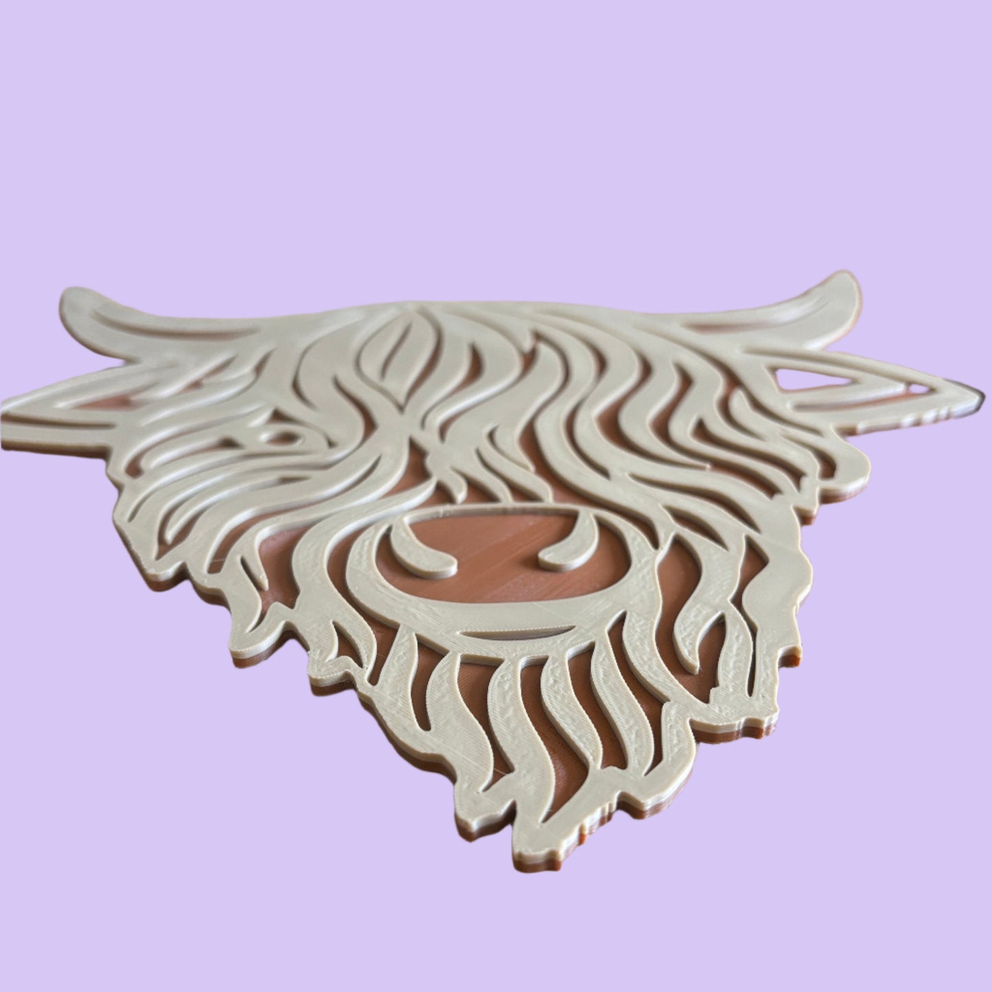 Highland Cow Wall Plaque - Side View