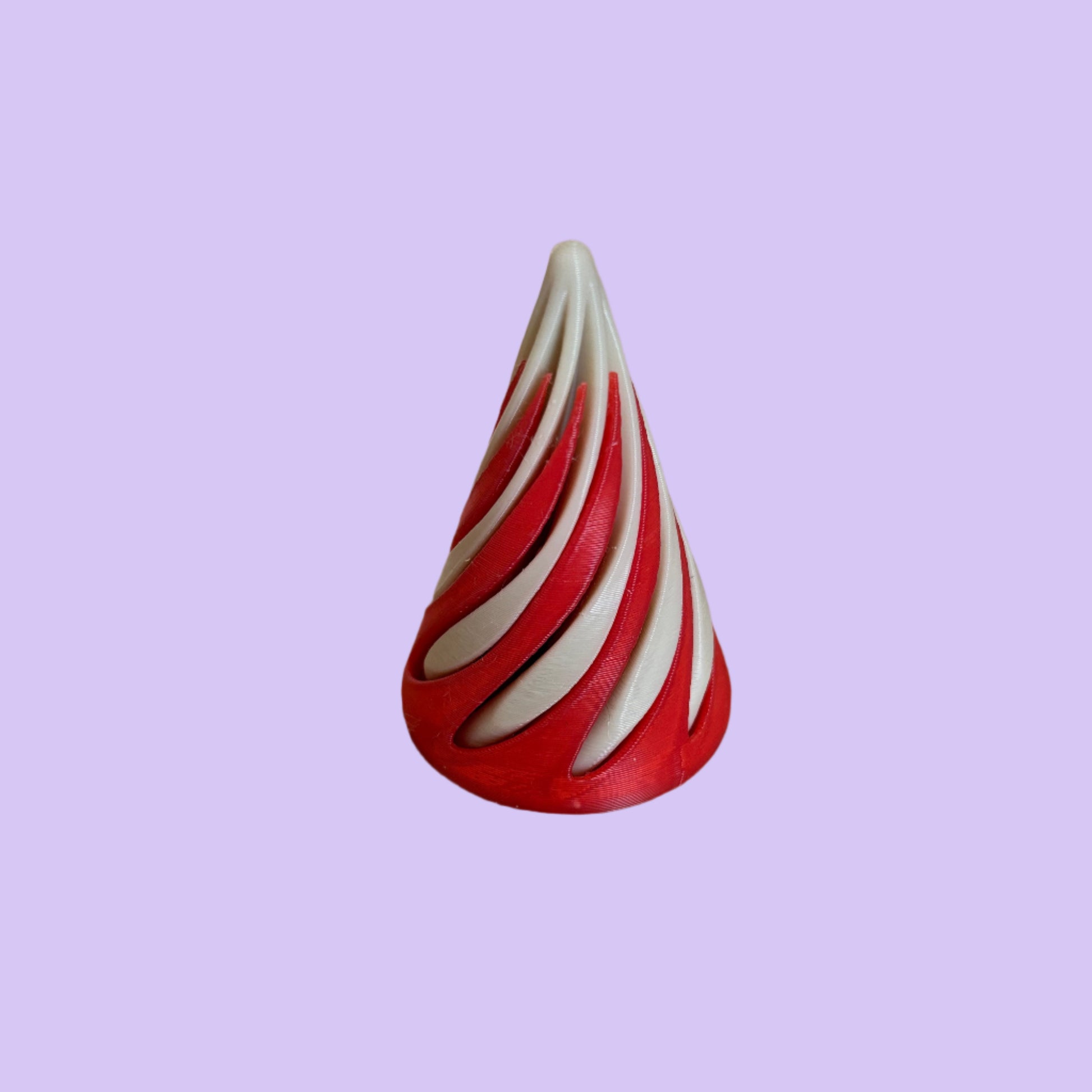 Impossible Passthrough Fidget - Cone - Red/Bone White - Combined
