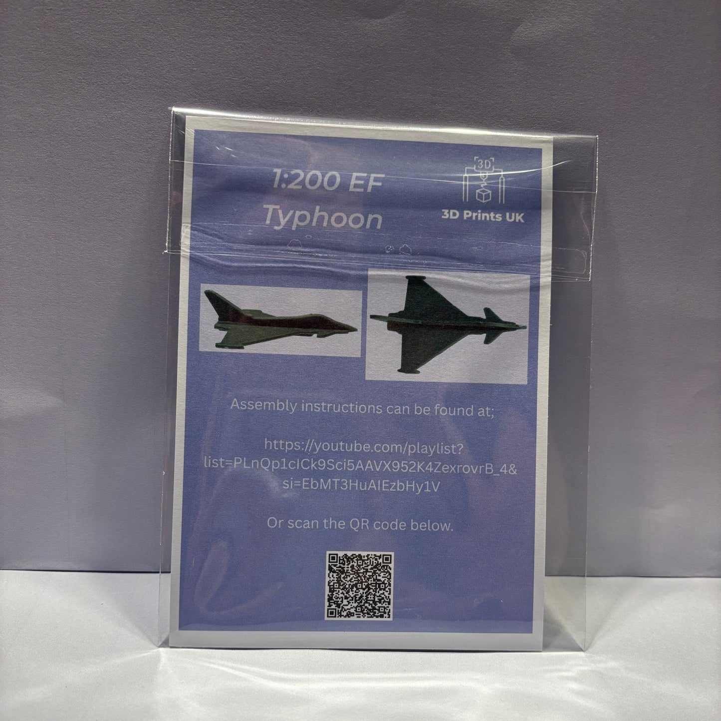 Kit Card - Aeropane - 1200 - EF Typhoon - Rear View Packaged
