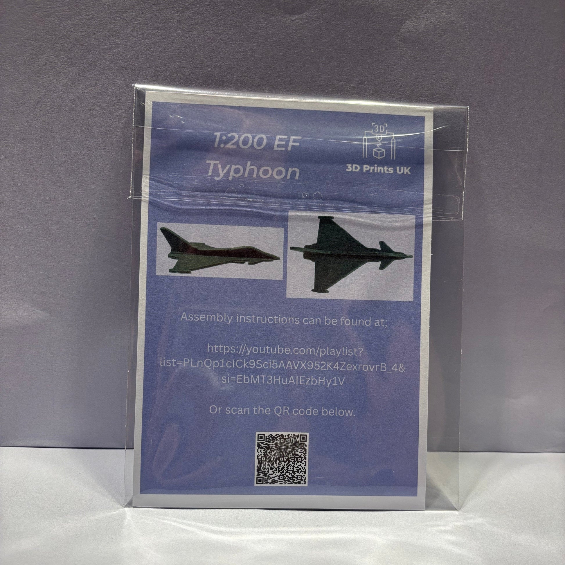 Kit Card - Aeropane - 1200 - EF Typhoon - Rear View Packaged