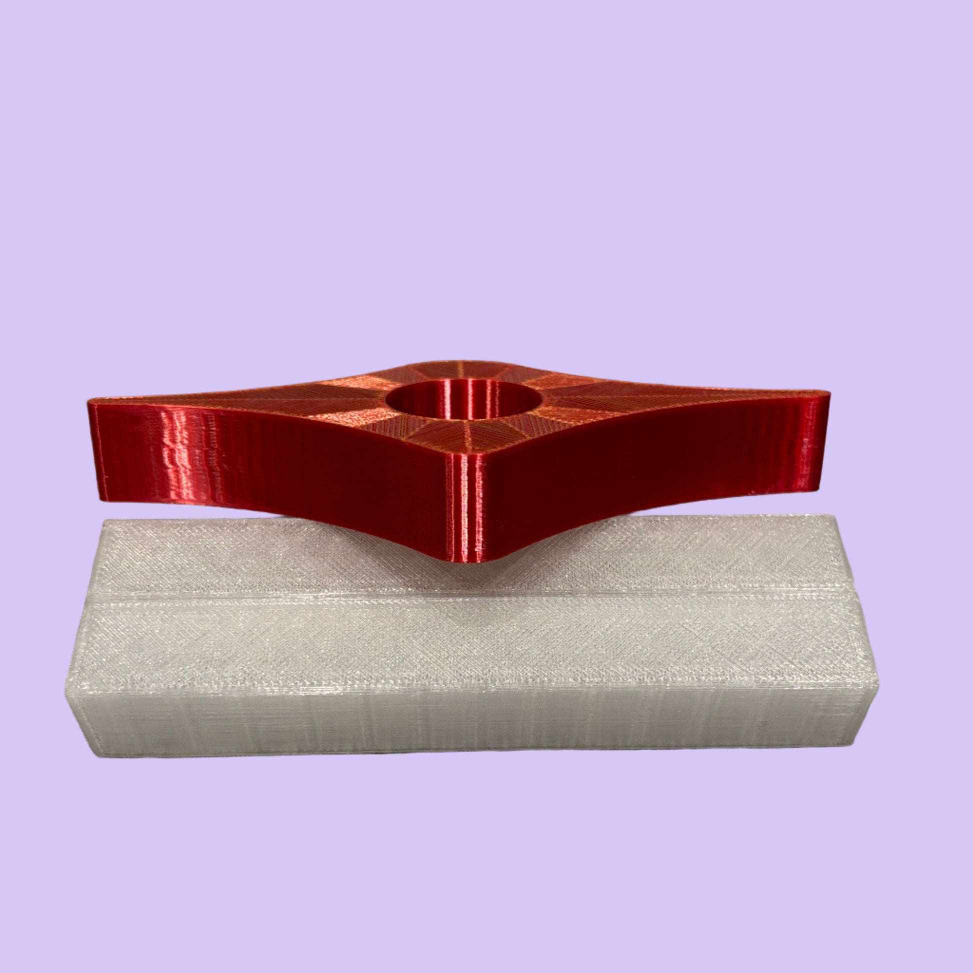 Living Aid - Book Whore Book Holder - RedGold Silk - Base View