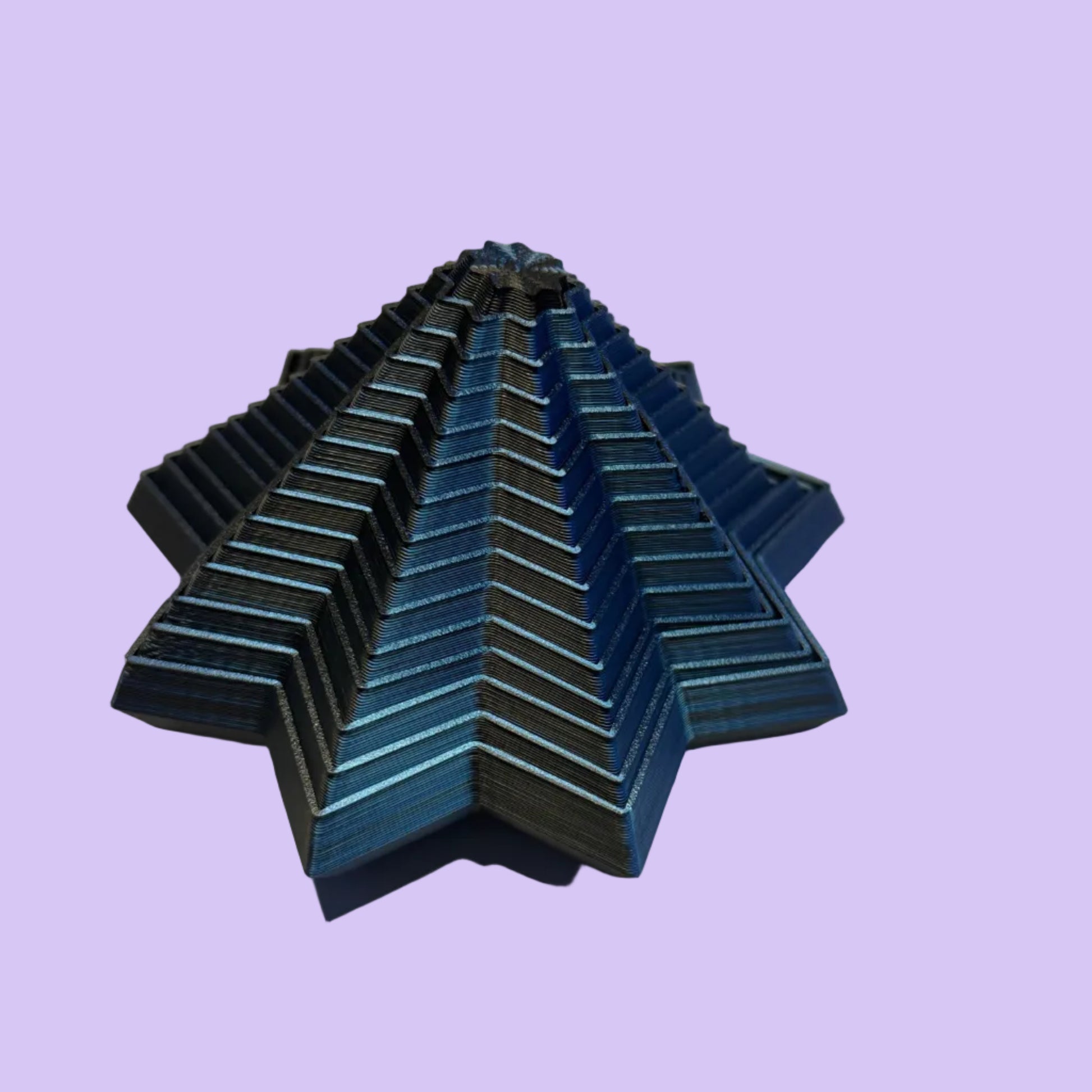 Living Aid - Sensory Star Super Fidget 100mm - Blue Black - Front View Open Colour View