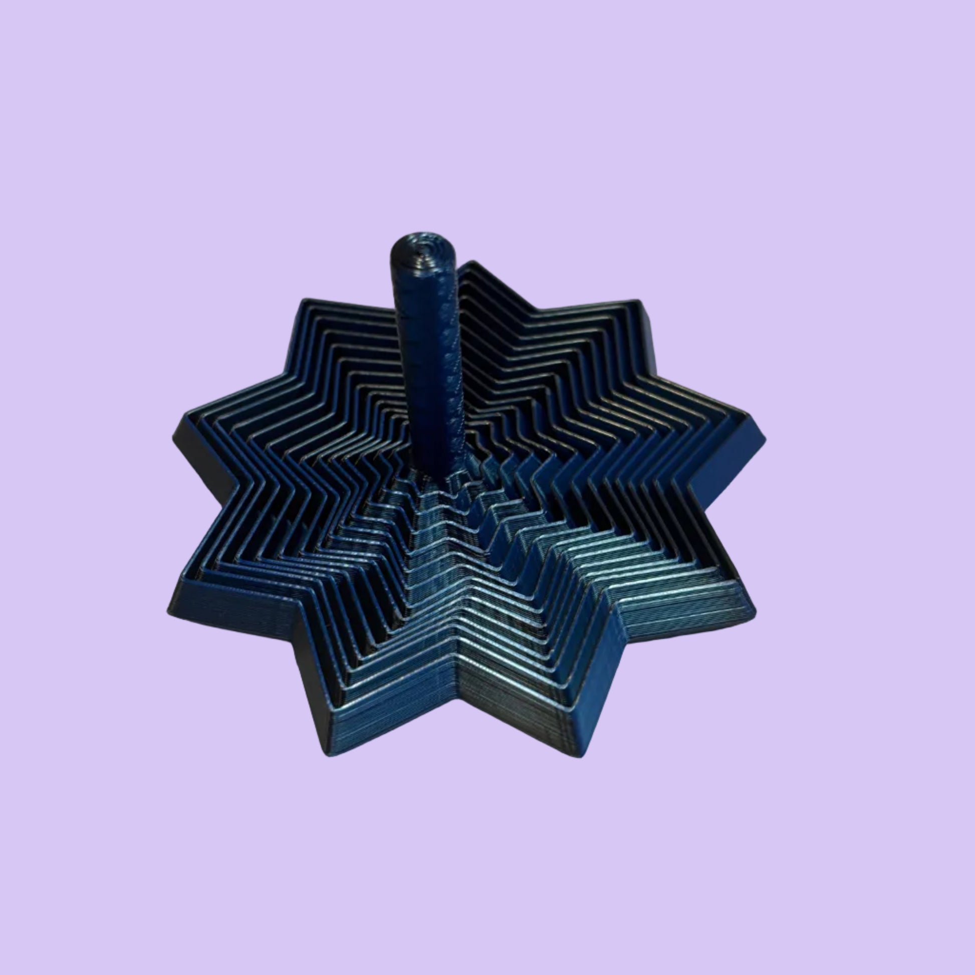 Living Aid - Sensory Star Super Fidget 100mm - Blue Black - Top Front View
