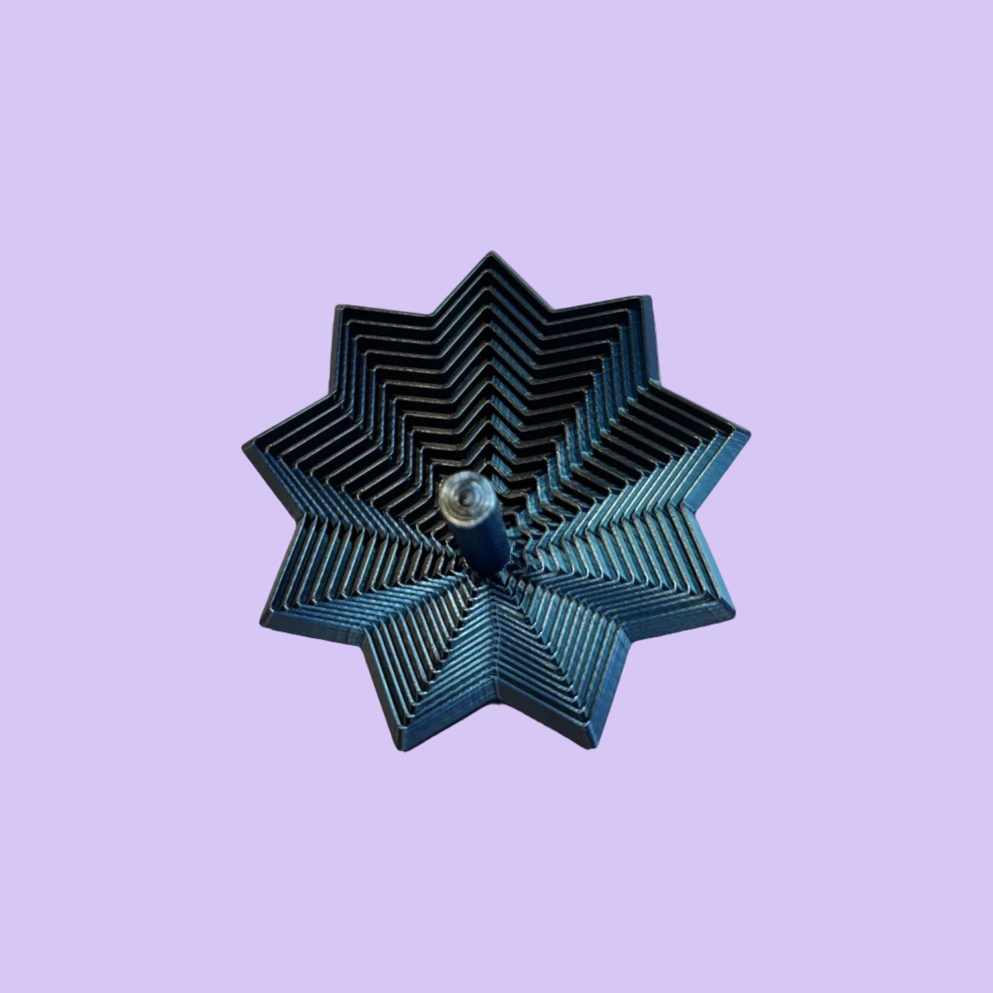 Living Aid - Sensory Star Super Fidget 100mm - Blue Black - Top View