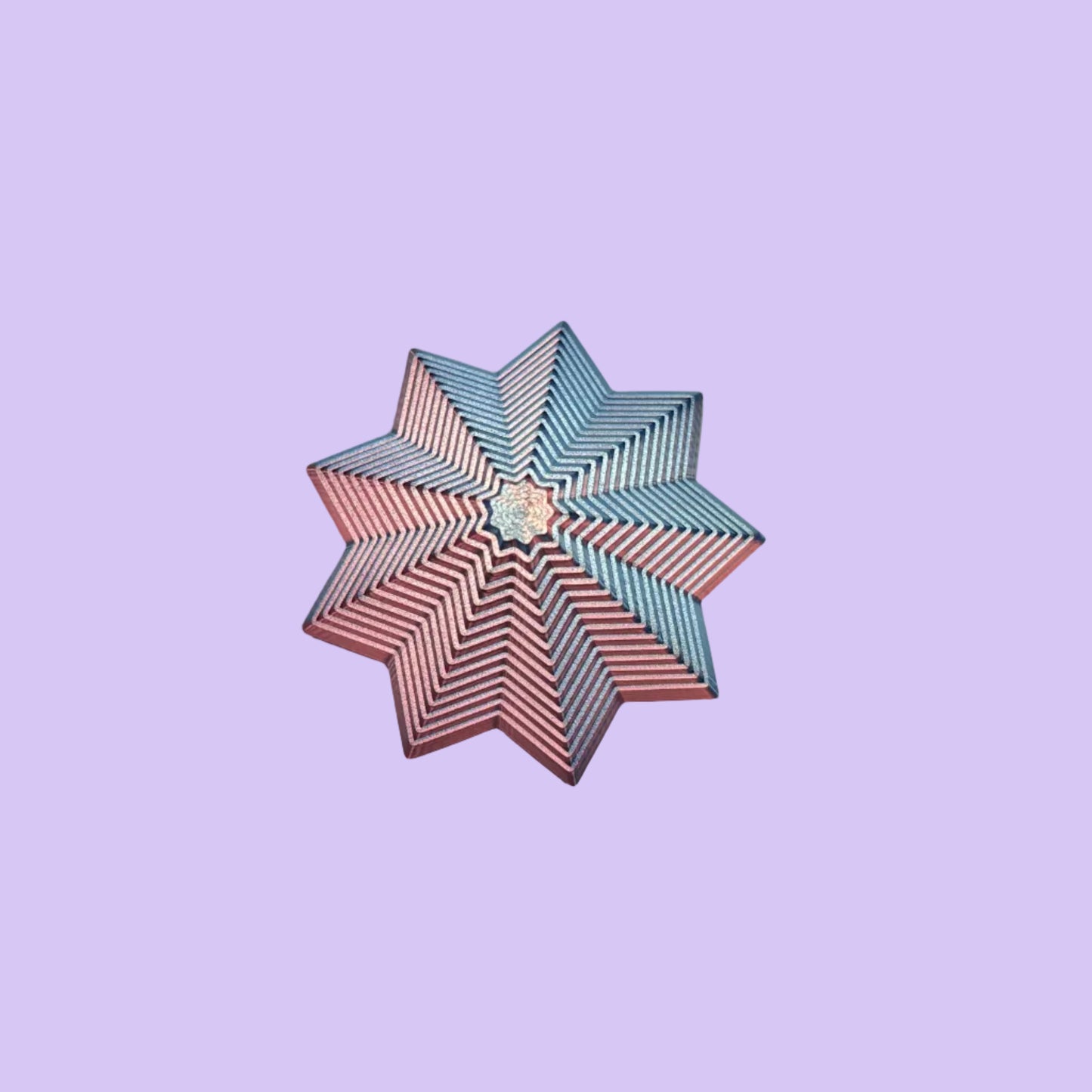 Living Aid - Sensory Star Super Fidget 100mm - Blue Red - Birds Eye View