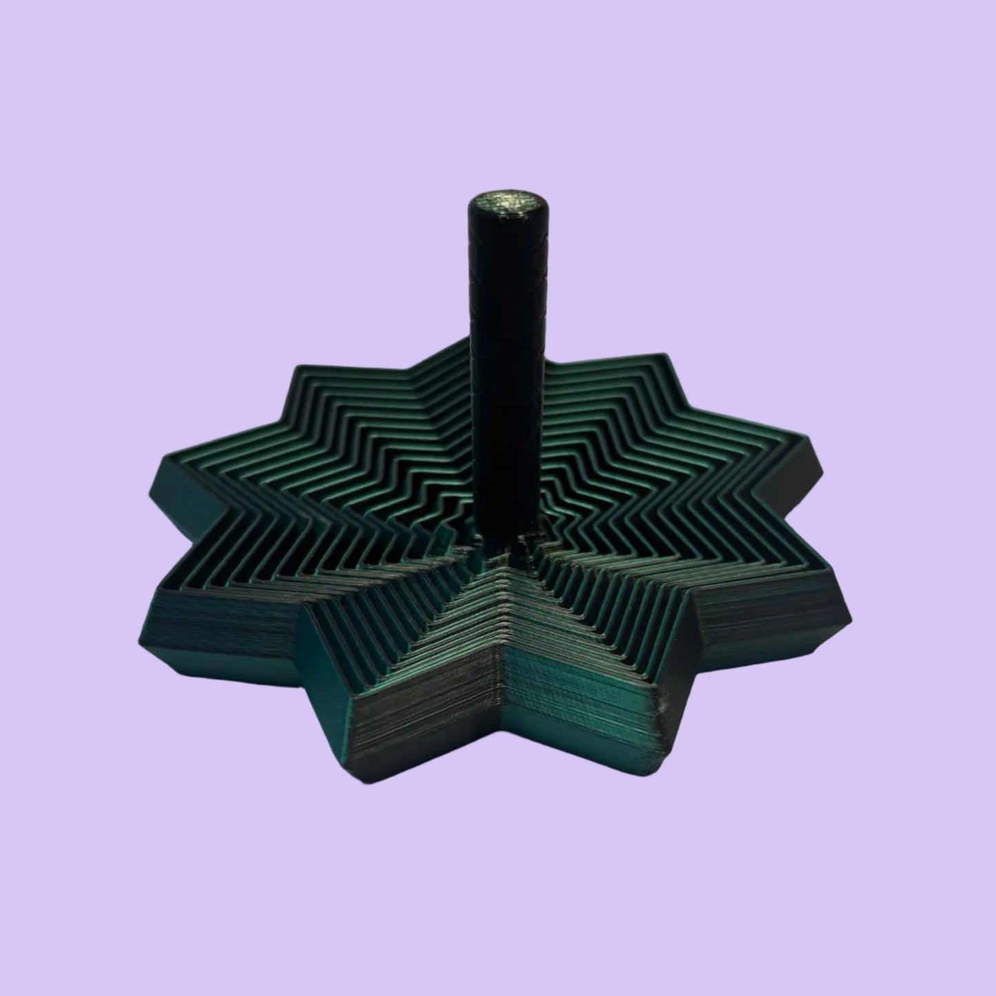 Living Aid - Sensory Star Super Fidget 100mm - Green Black - Side View