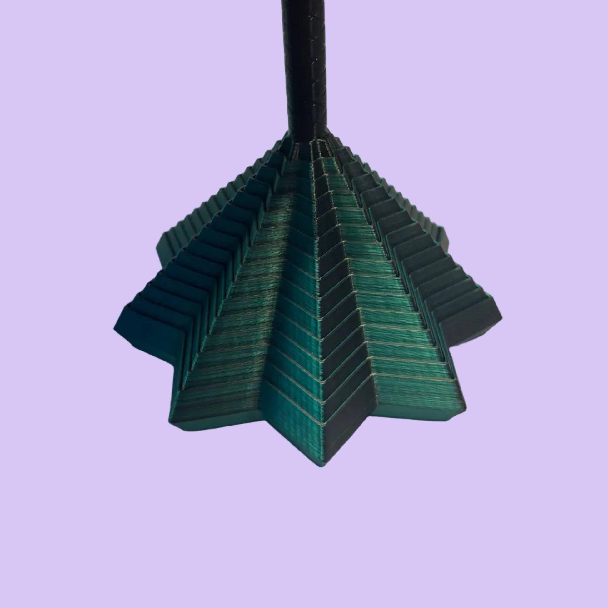 Living Aid - Sensory Star Super Fidget 100mm - Green Black - Side View Open Handle Up
