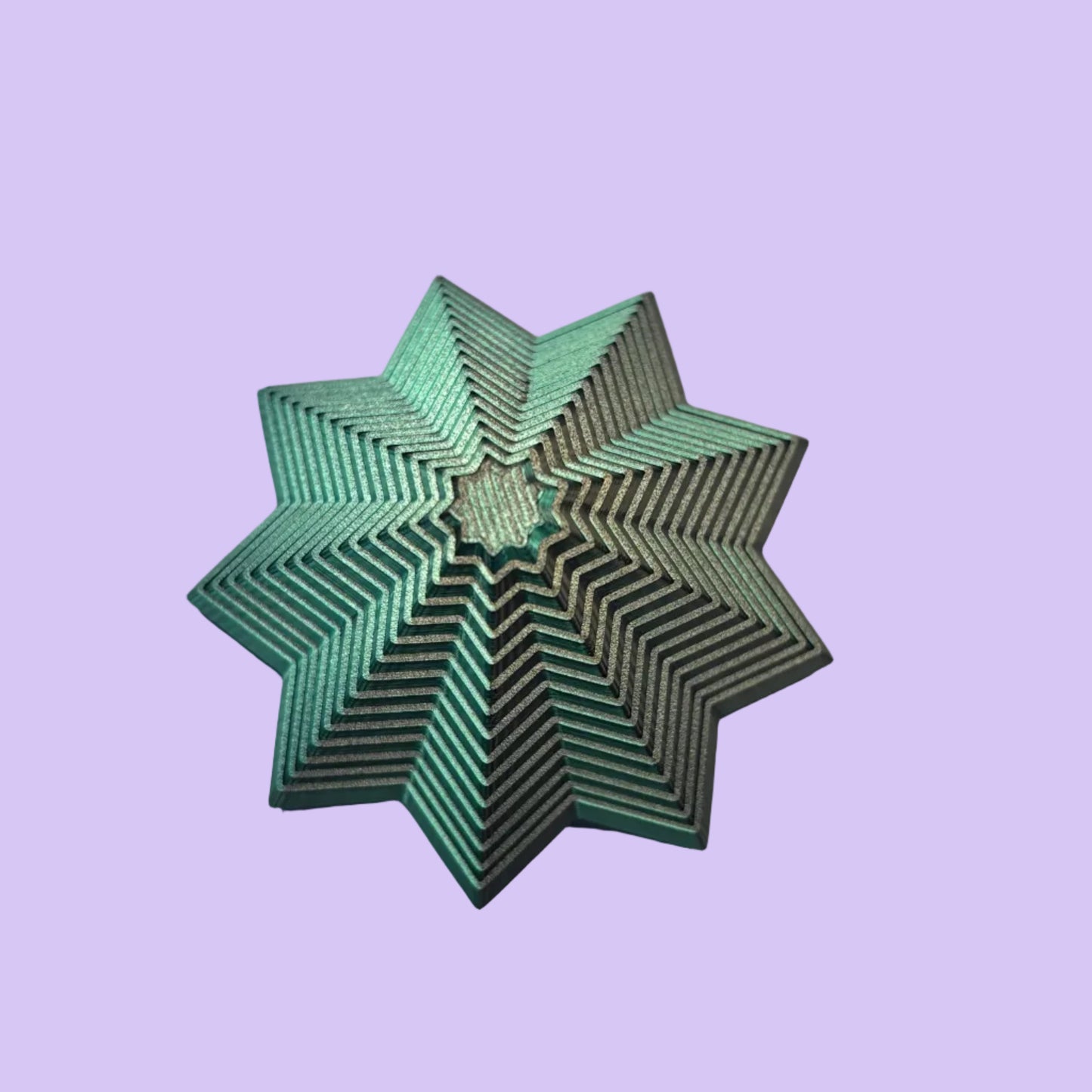 Living Aid - Sensory Star Super Fidget 100mm - Green Black - Top View Handle Down
