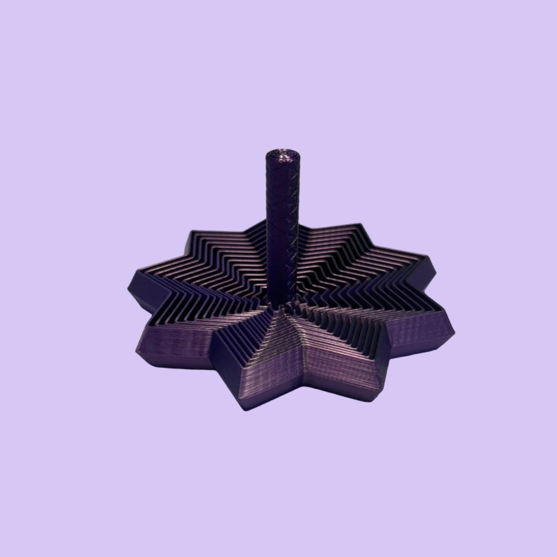 Living Aid - Sensory Star Super Fidget 100mm - Purple Black - Side View