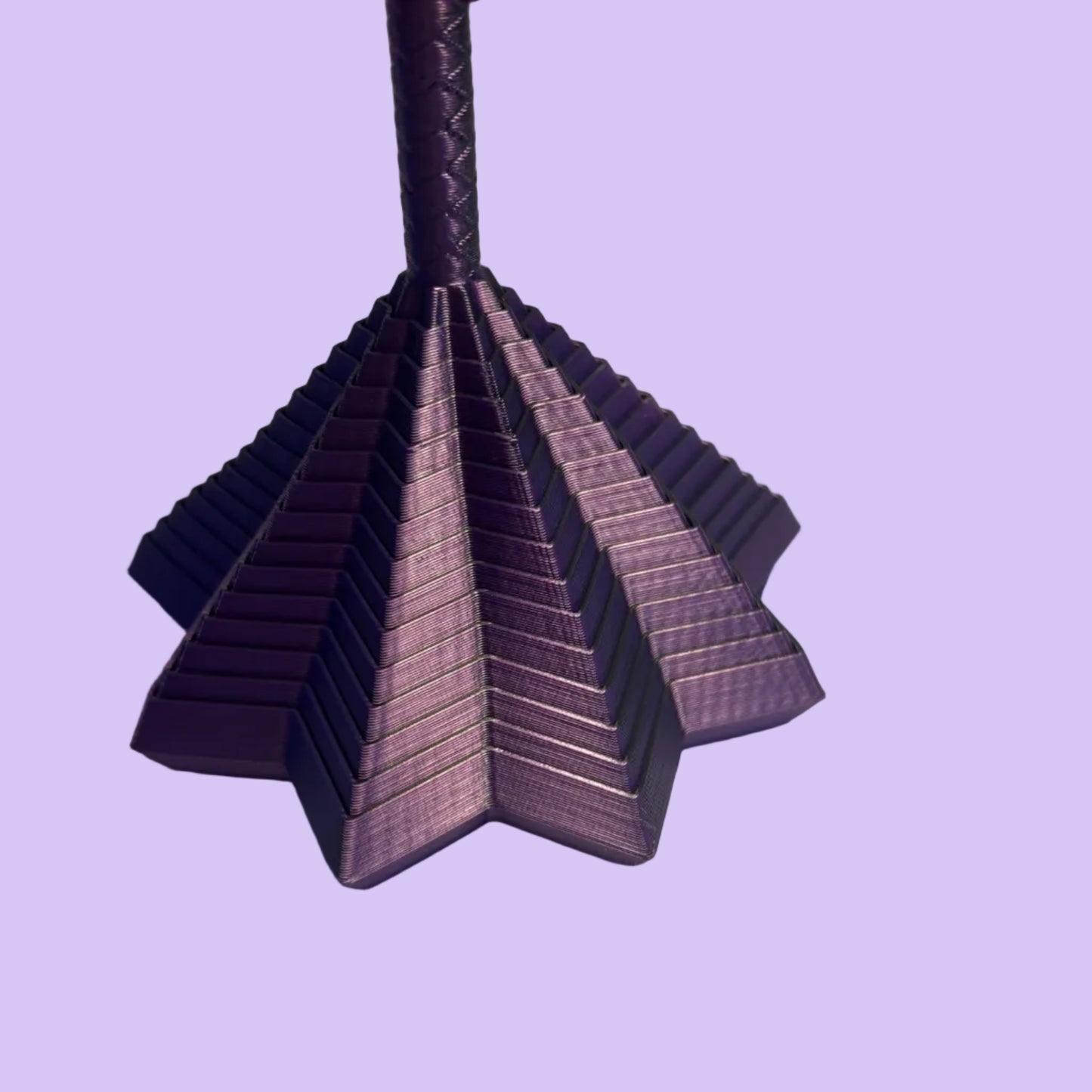 Living Aid - Sensory Star Super Fidget 100mm - Purple Black - Side View Handle Up